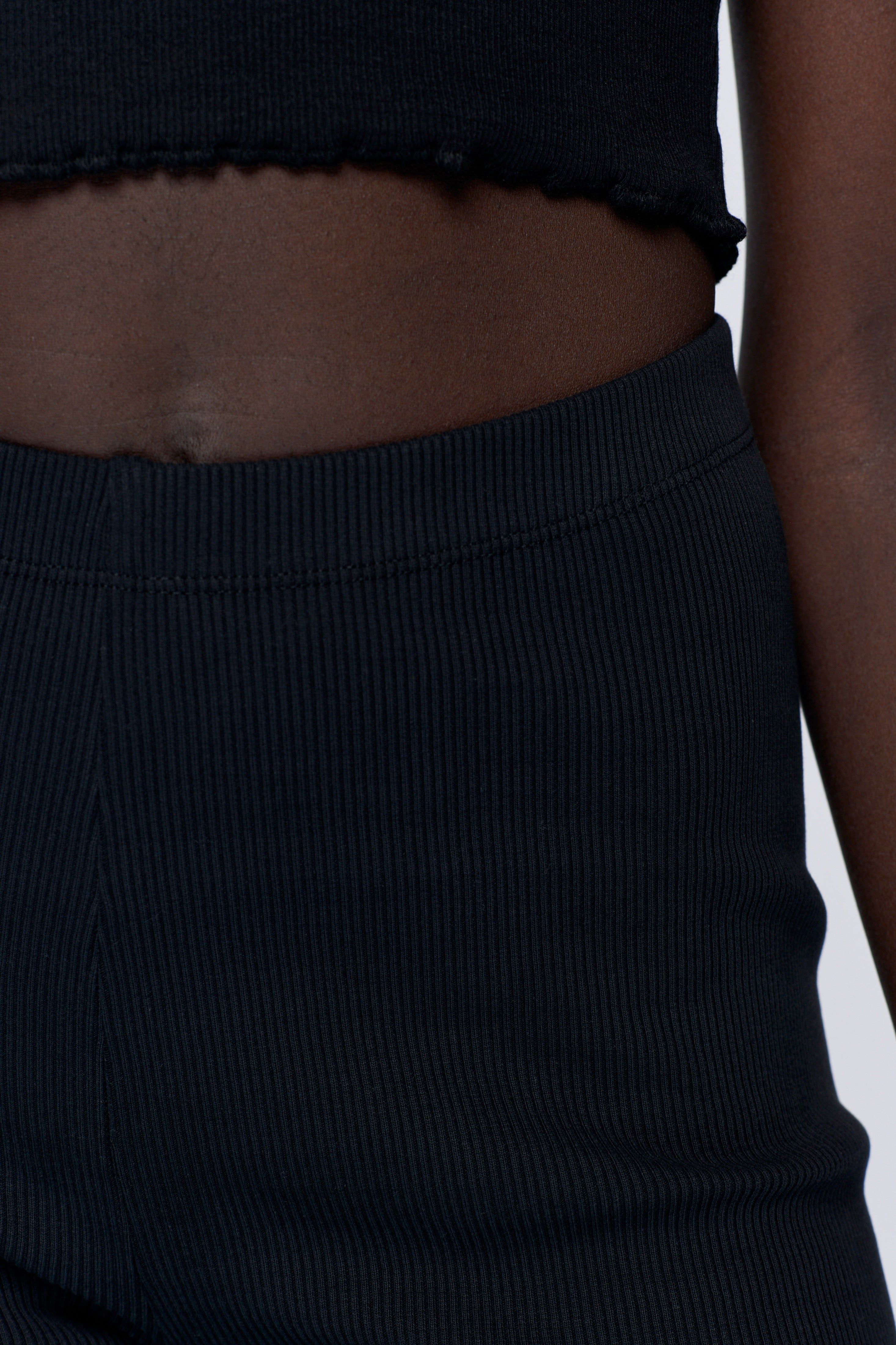 Women's Ribbed Bike Shorts in Black sold by Kotn product image thumbnail 4