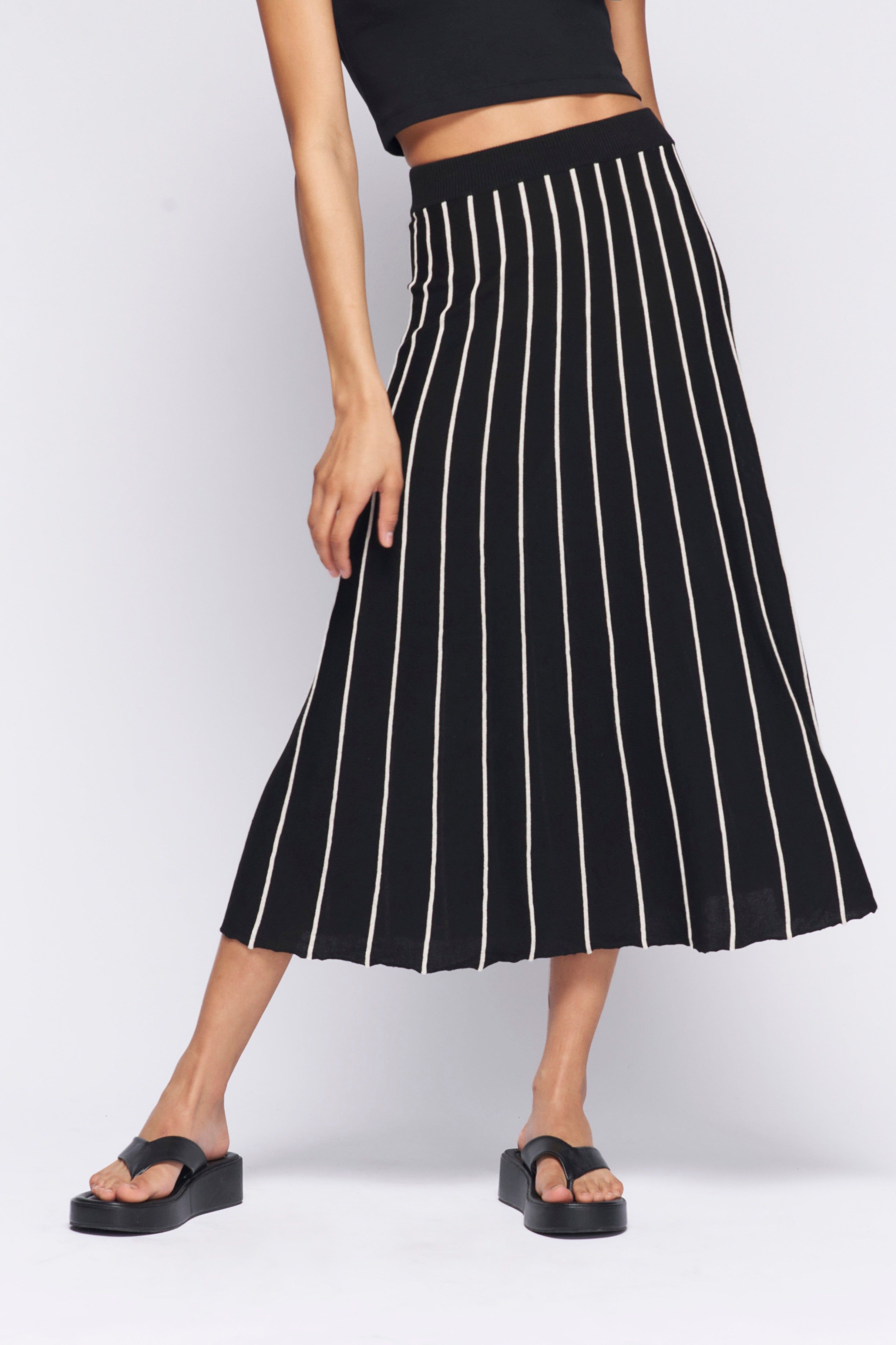 Women's Fine Knit Skirt in Black/Iron sold by Kotn product image thumbnail 5