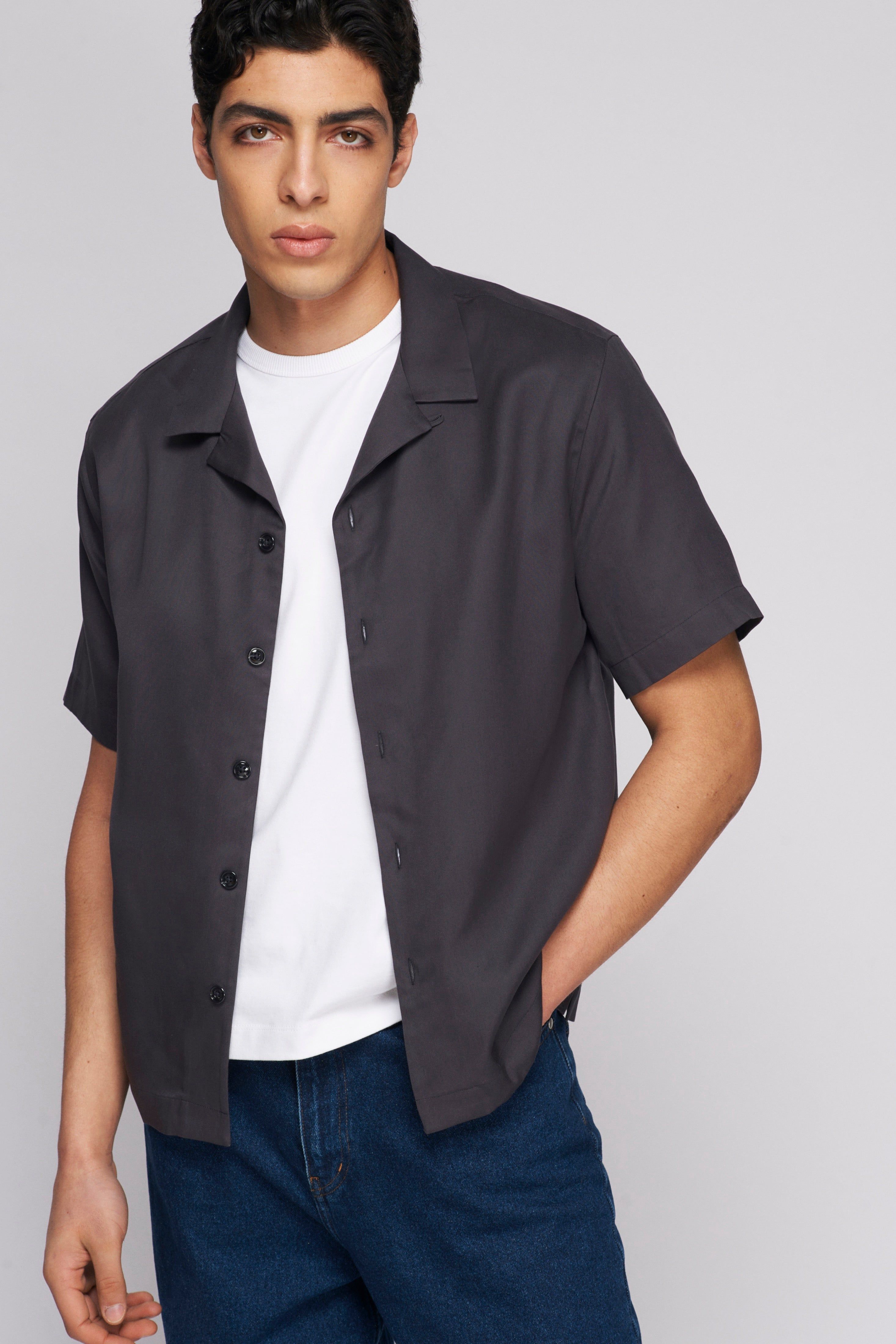 Camp Shirt in Iron sold by Kotn product image thumbnail 2