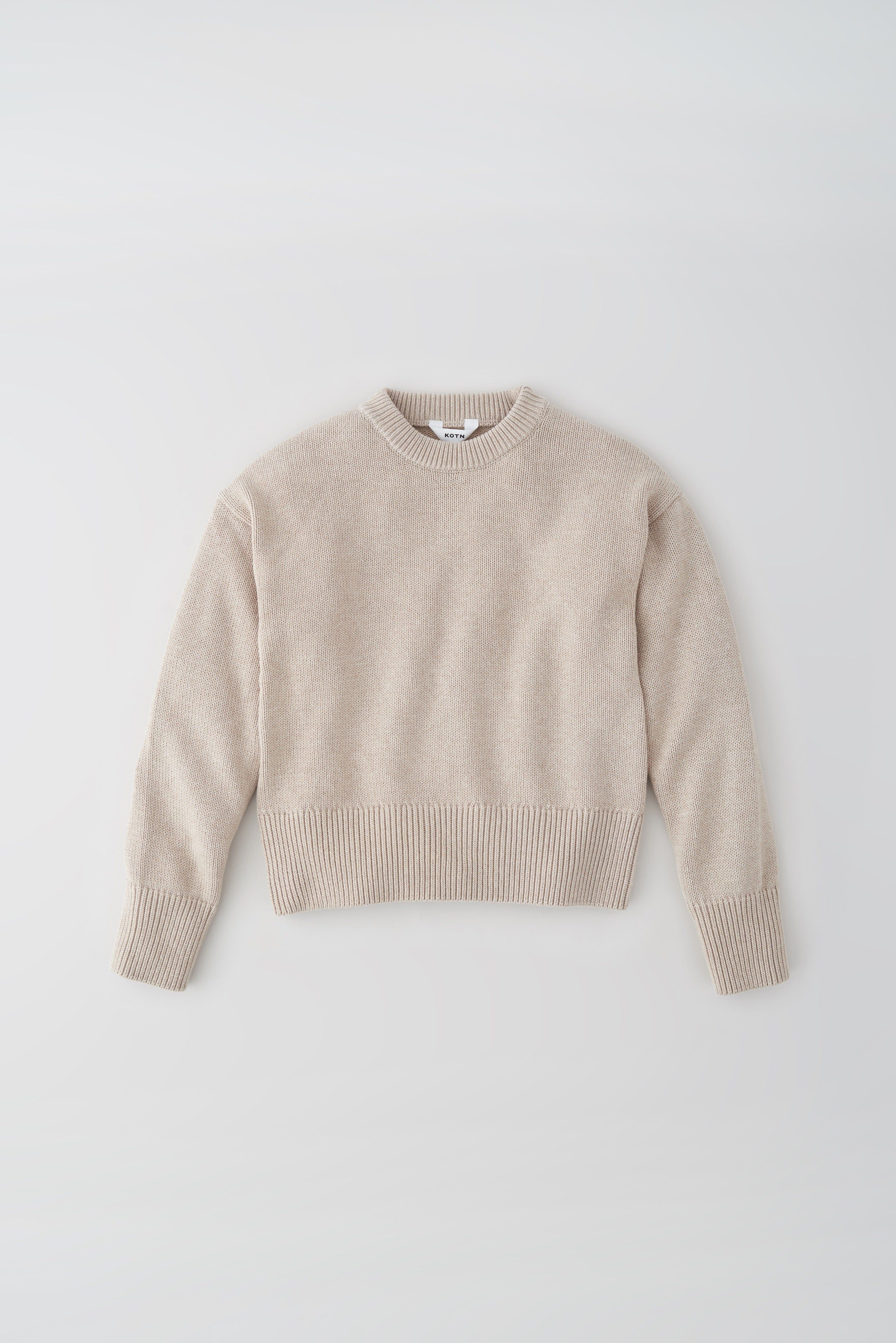 Women's Crew Sweater in Moon sold by Kotn product image thumbnail 6