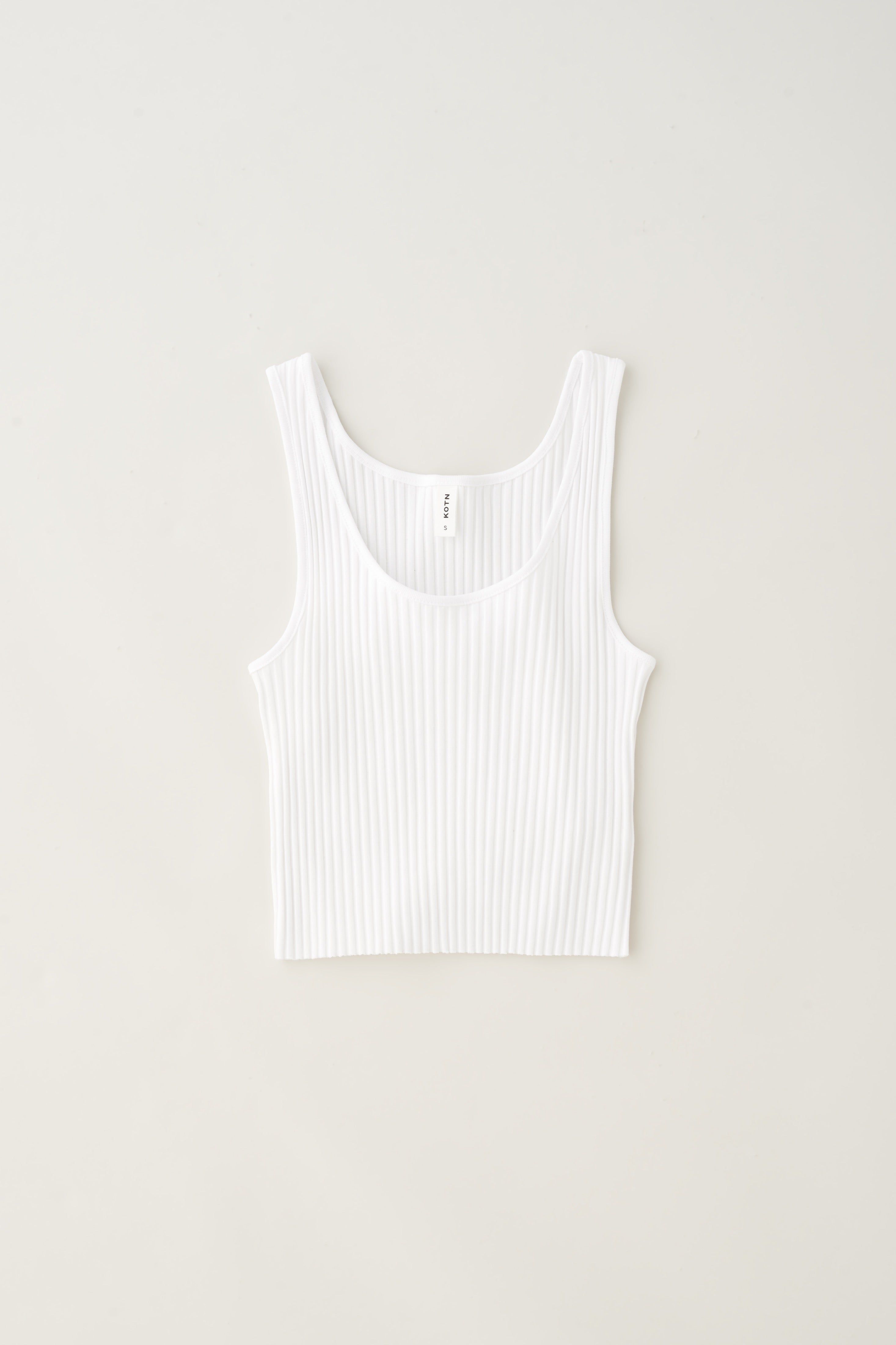Women's Rib Crop Tank in White sold by Kotn product image thumbnail 5