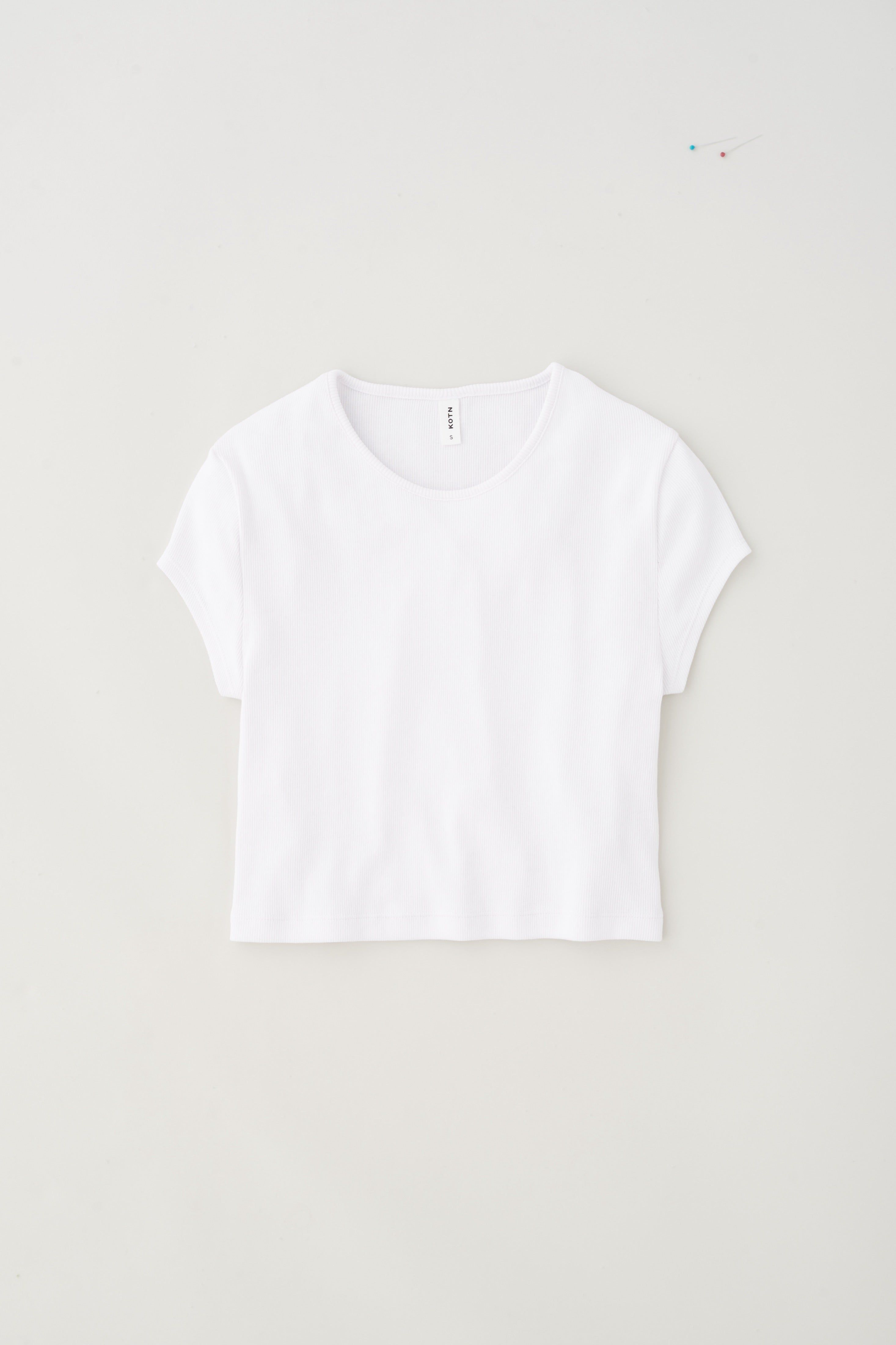 Women's Crop 90s Tee in White sold by Kotn product image thumbnail 5