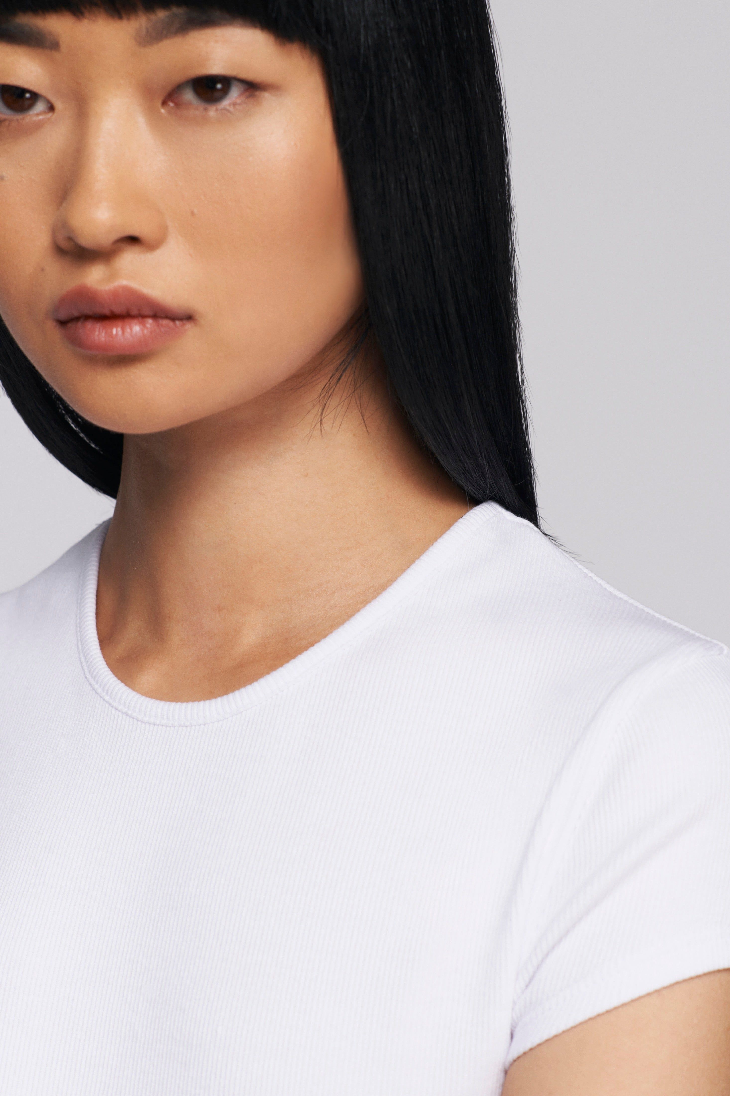 Women's Crop 90s Tee in White sold by Kotn product image thumbnail 4