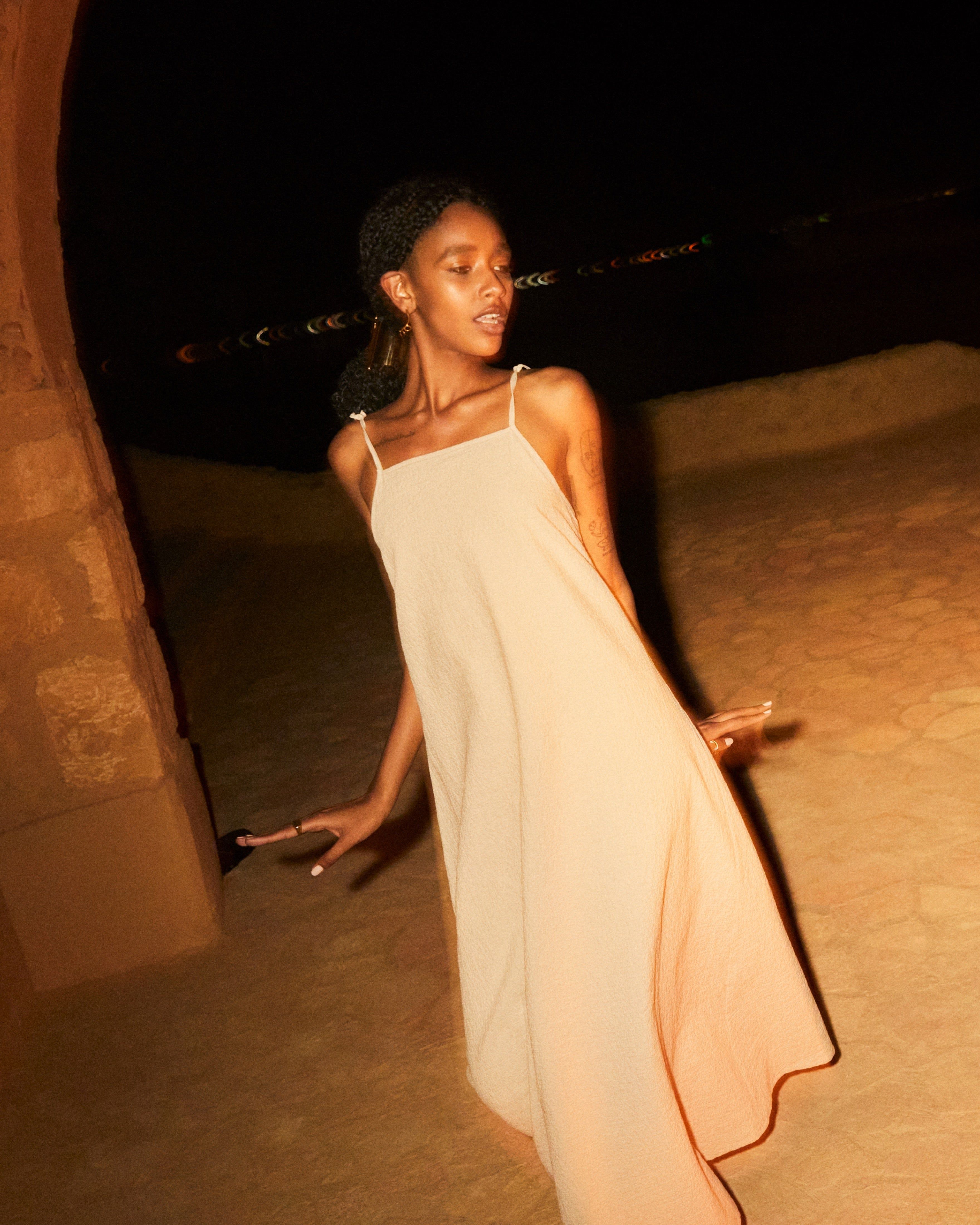 Women's Seersucker Dress in Desert sold by Kotn product image thumbnail 2