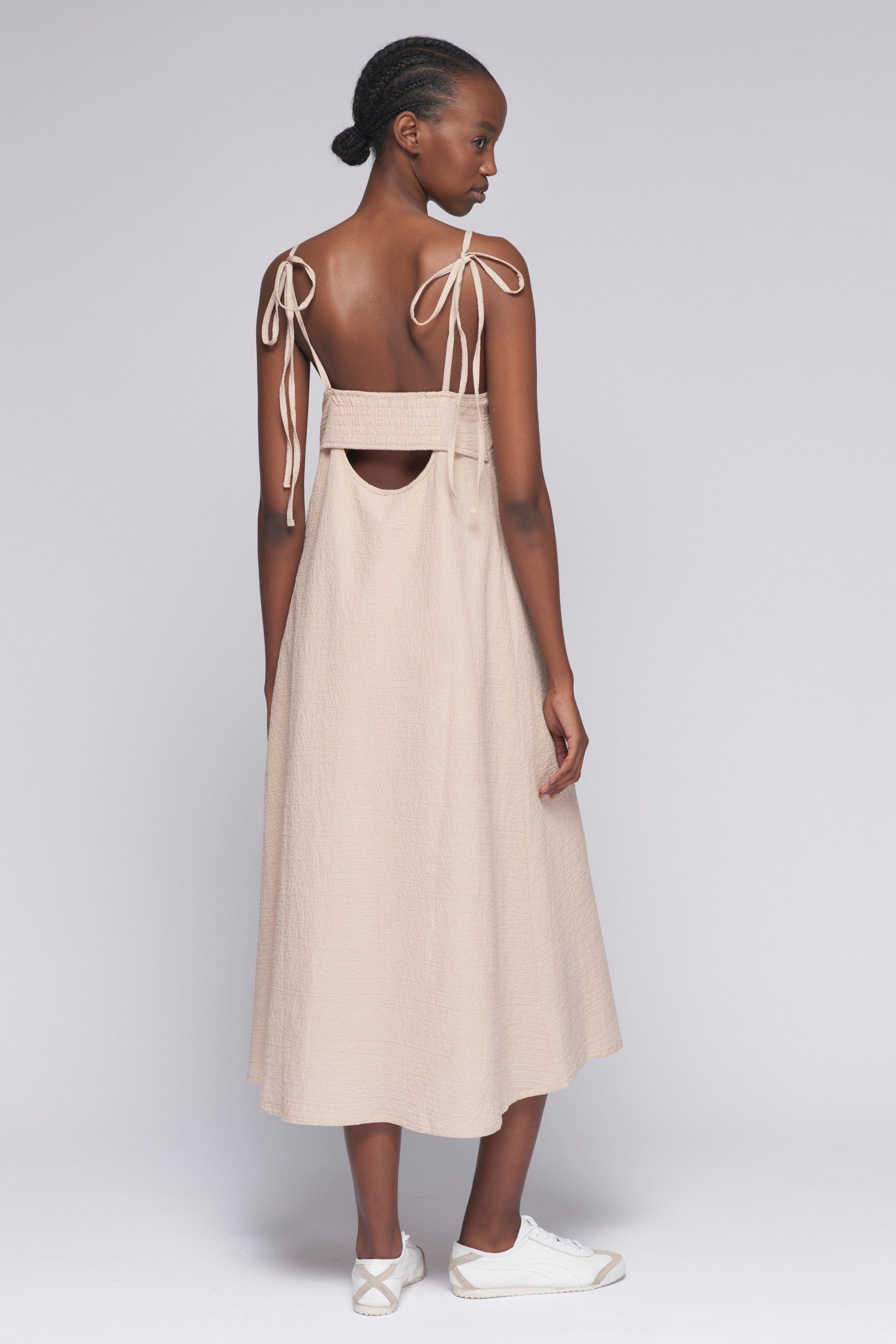 Women's Seersucker Dress in Desert sold by Kotn product image thumbnail 4