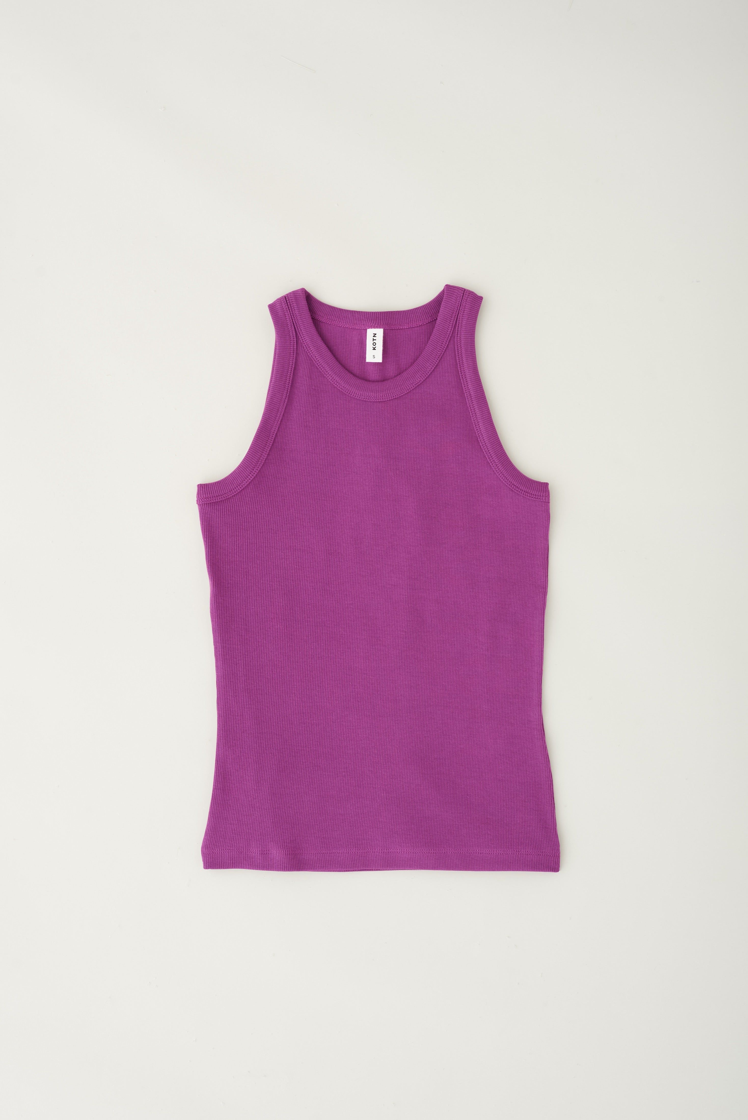 Women's Rib Racer Tank in Violet sold by Kotn product image thumbnail 5