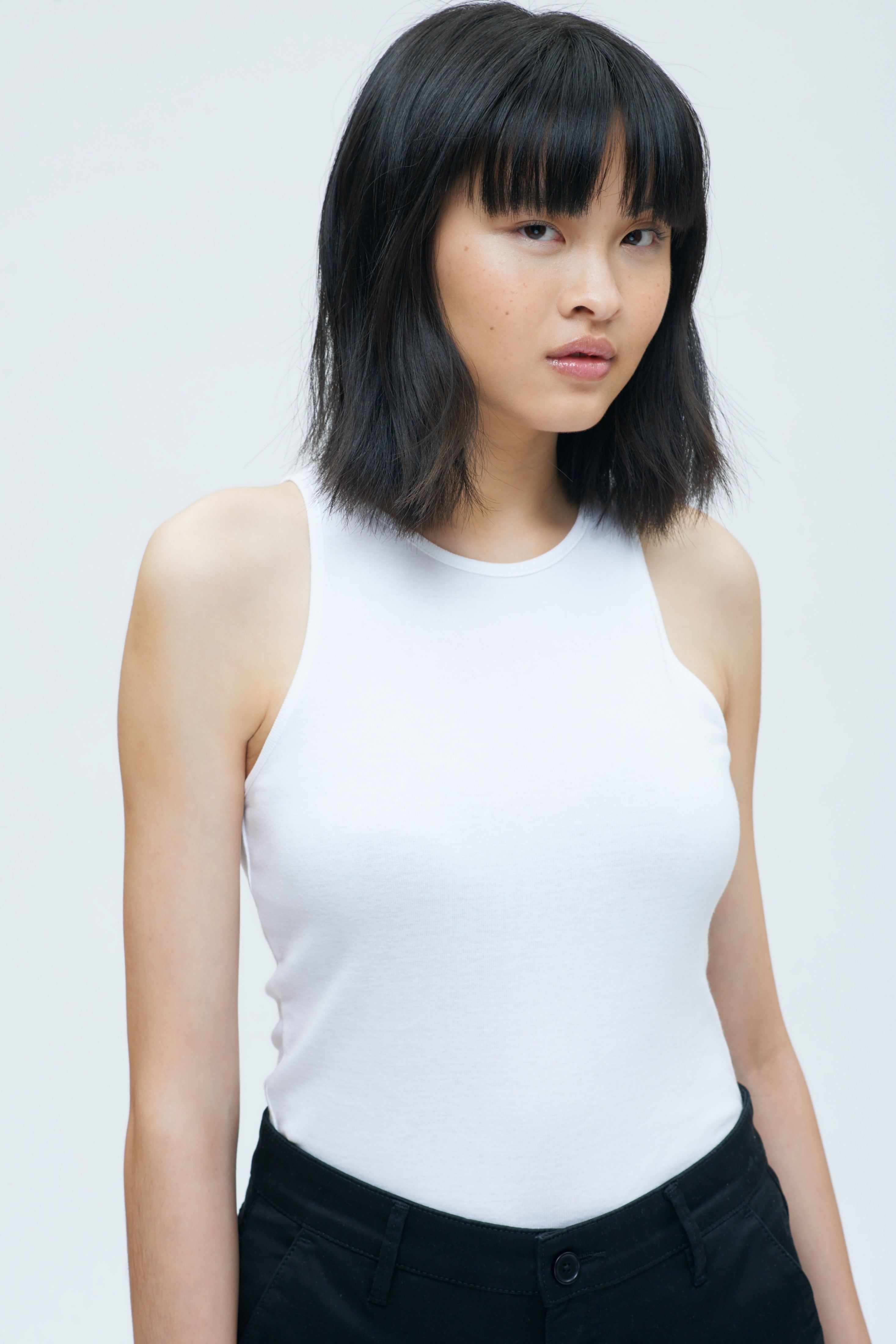 High Neck Tank in White sold by Kotn product image thumbnail 2