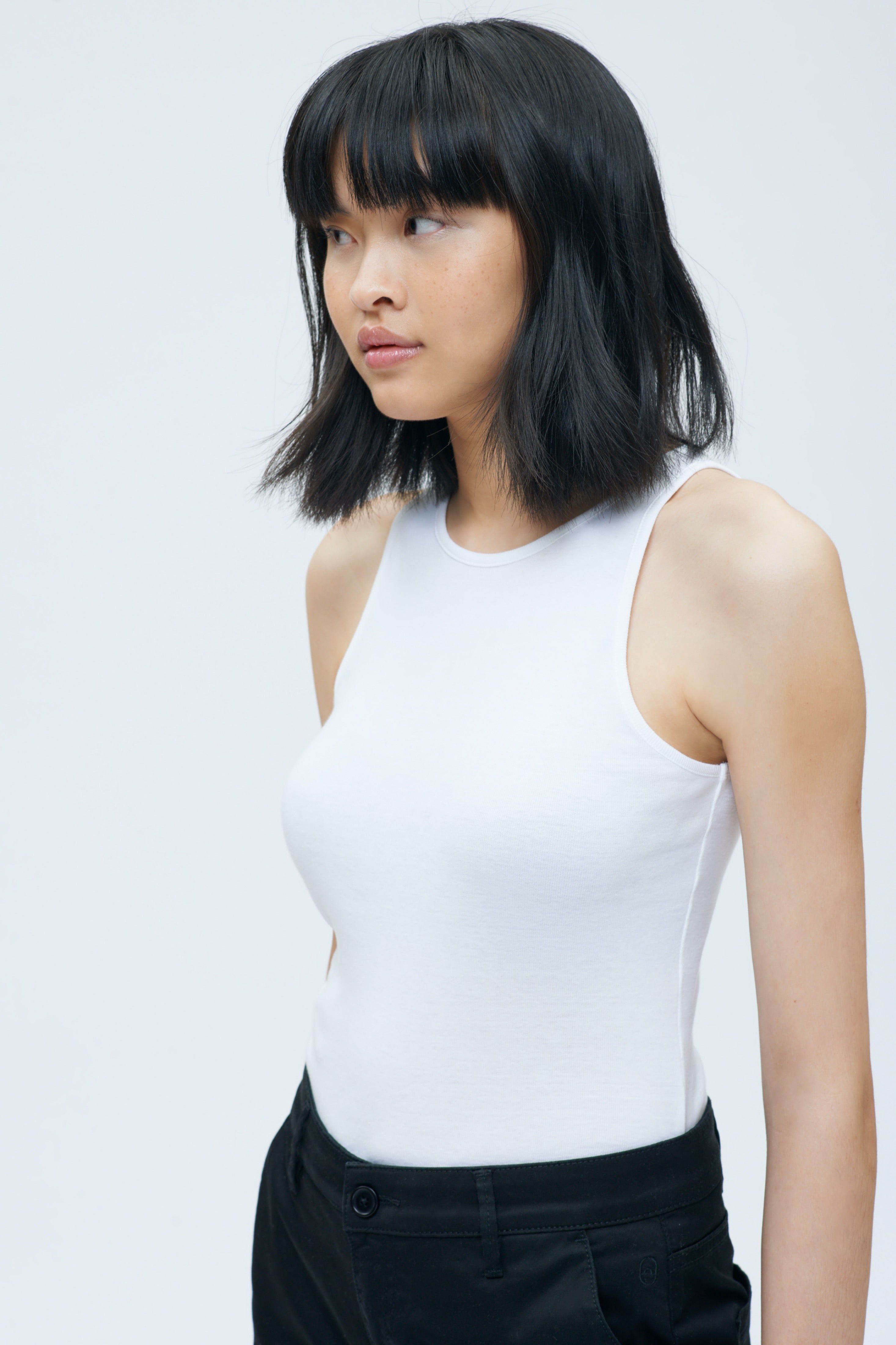 High Neck Tank in White sold by Kotn product image thumbnail 3