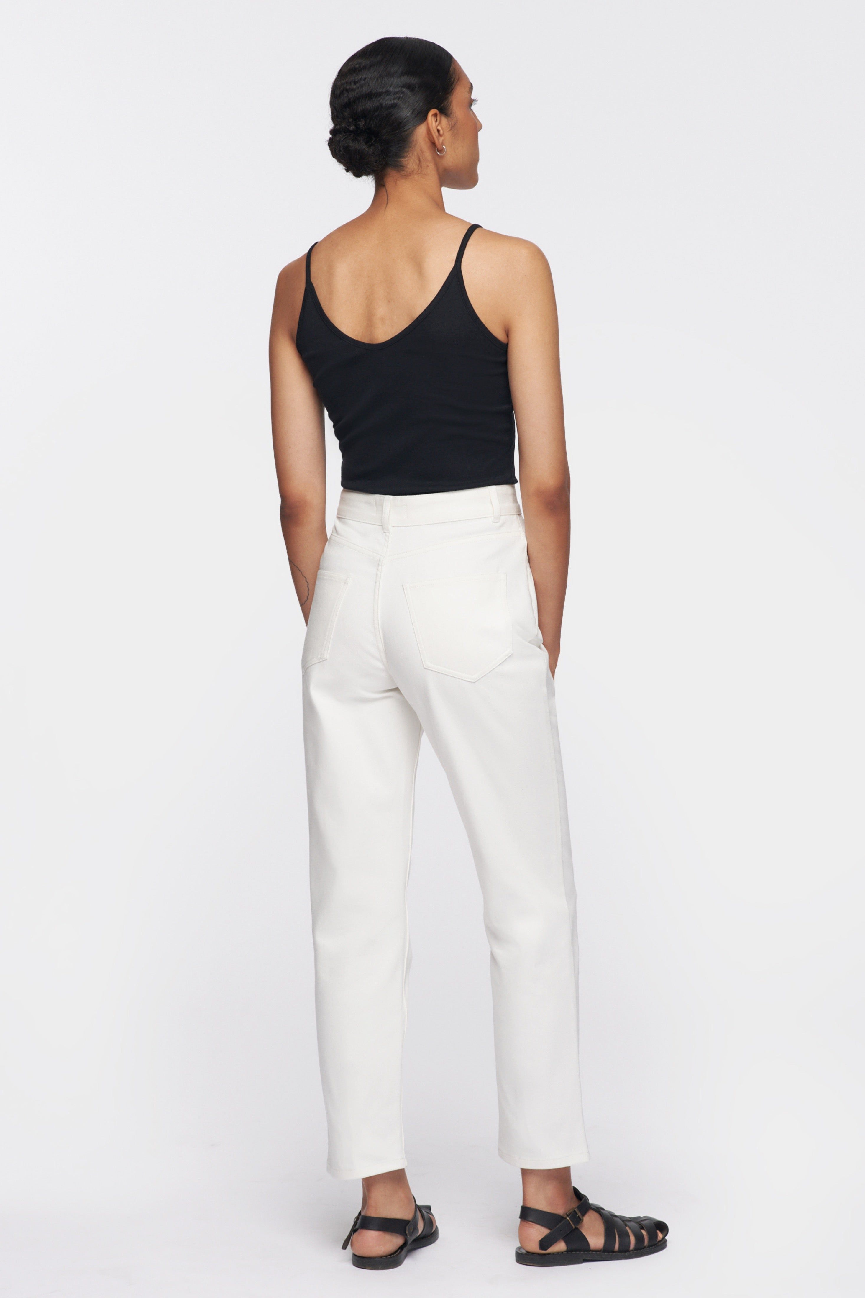 Women's Graduate Taper Trouser in Natural sold by Kotn product image thumbnail 3