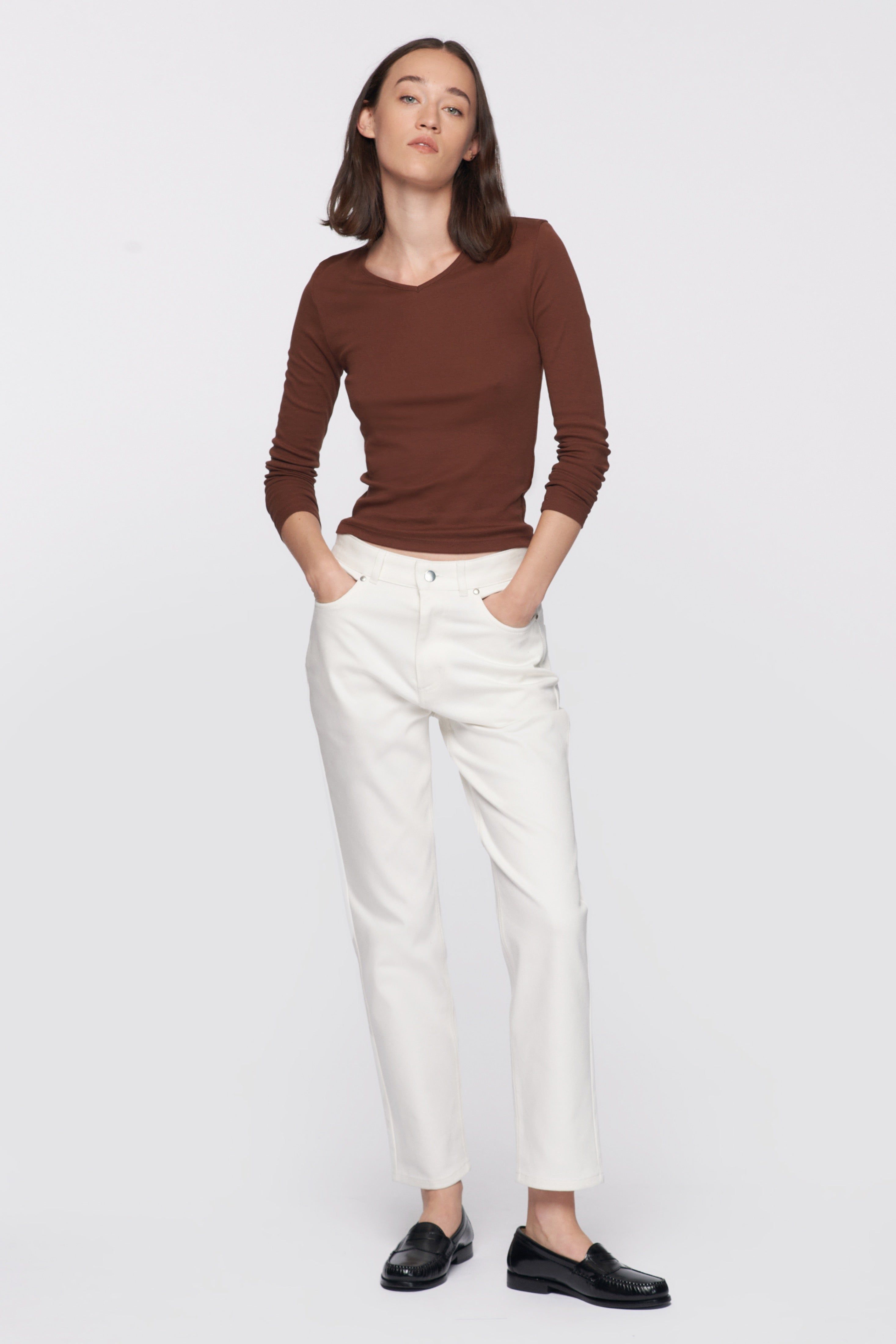 Women's Graduate Taper Trouser in Natural sold by Kotn