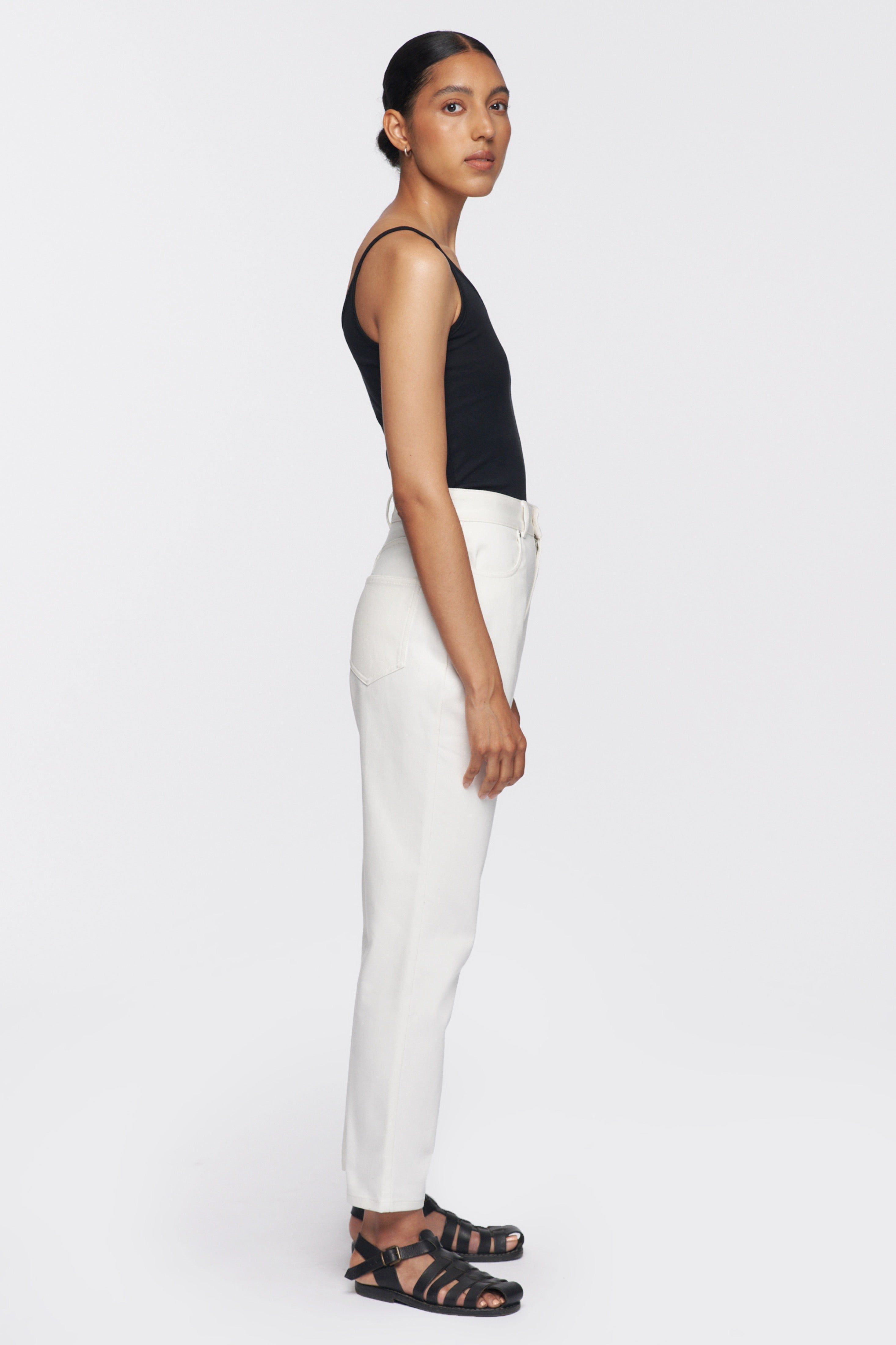 Women's Graduate Taper Trouser in Natural sold by Kotn product image thumbnail 2