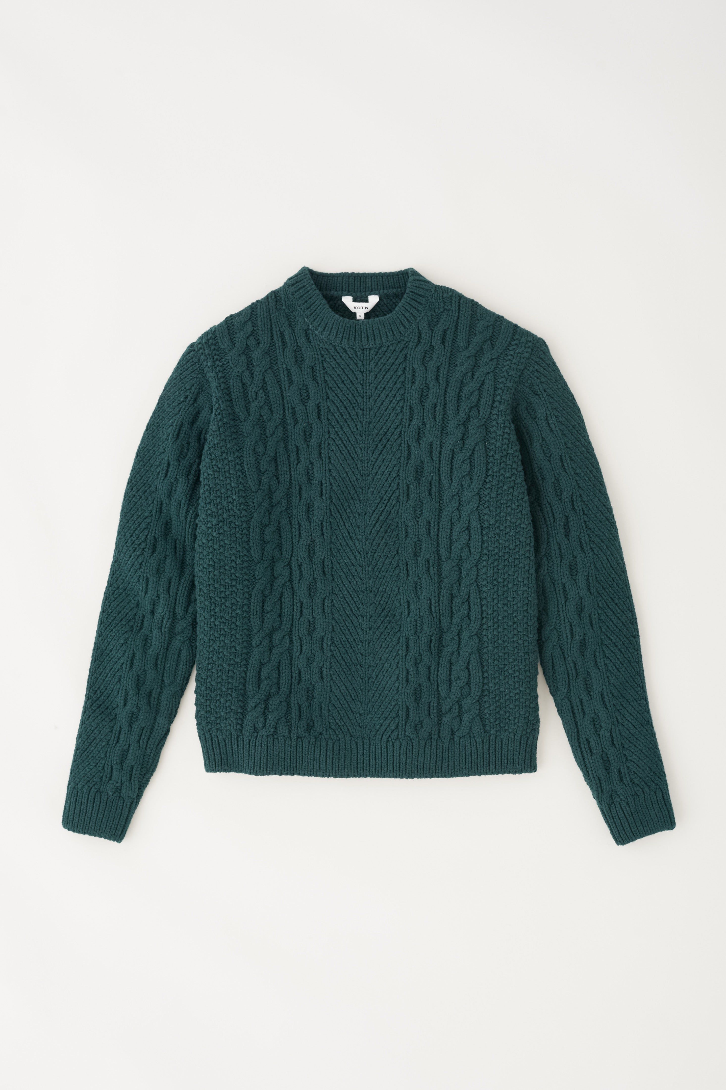 Men's Fisherman Sweater in Emerald sold by Kotn product image thumbnail 5