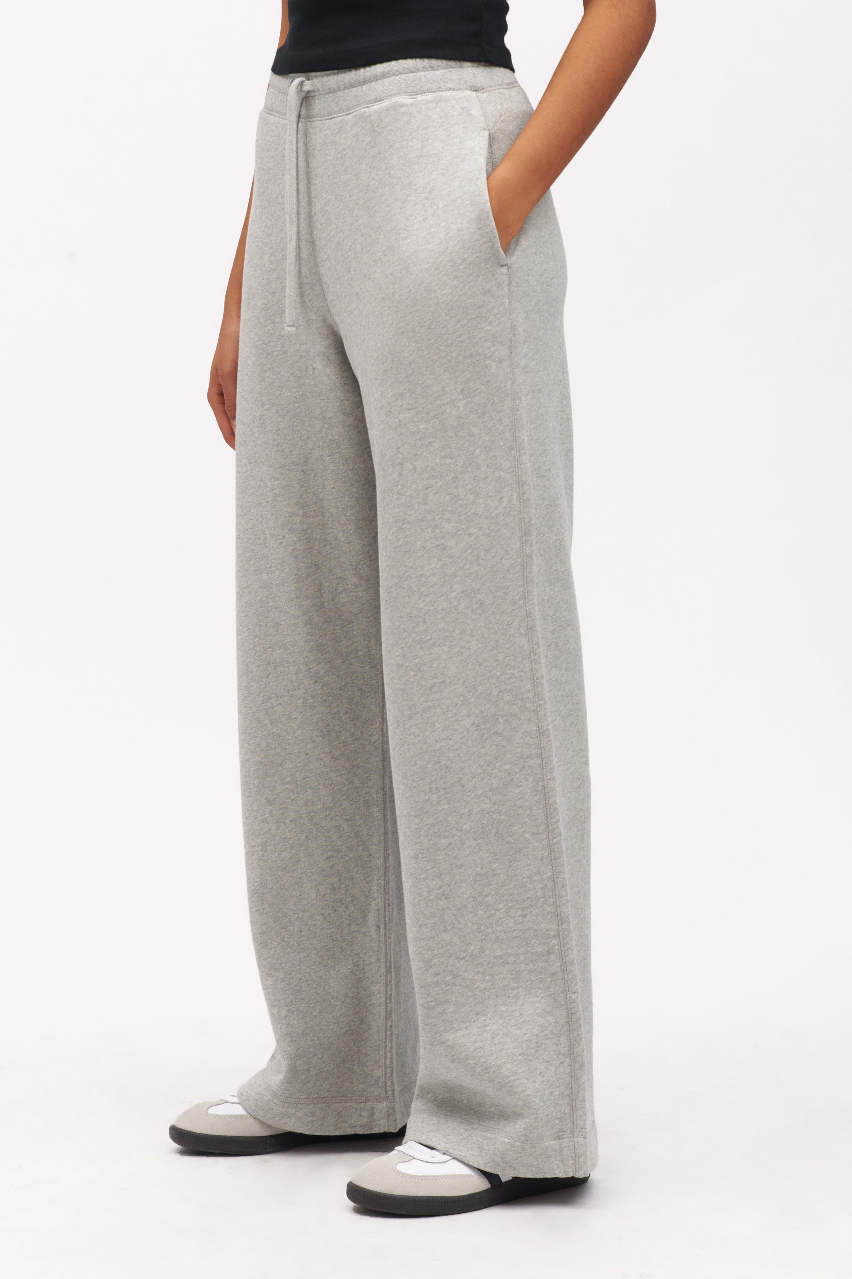 Women's Wide Leg Sweatpant in Heather Grey sold by Kotn product image thumbnail 2