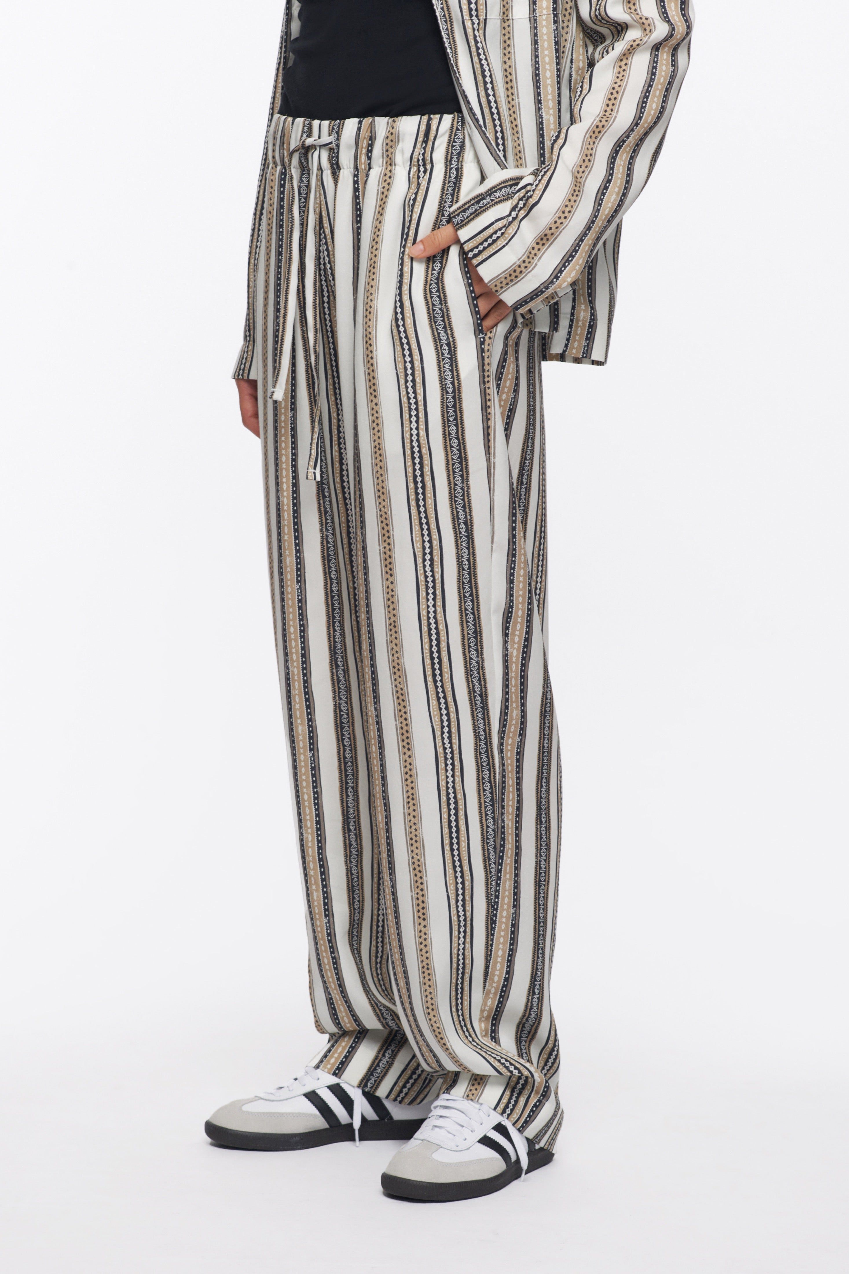 Unisex Pyjama Bottom in Algerian Stripe sold by Kotn product image thumbnail 4