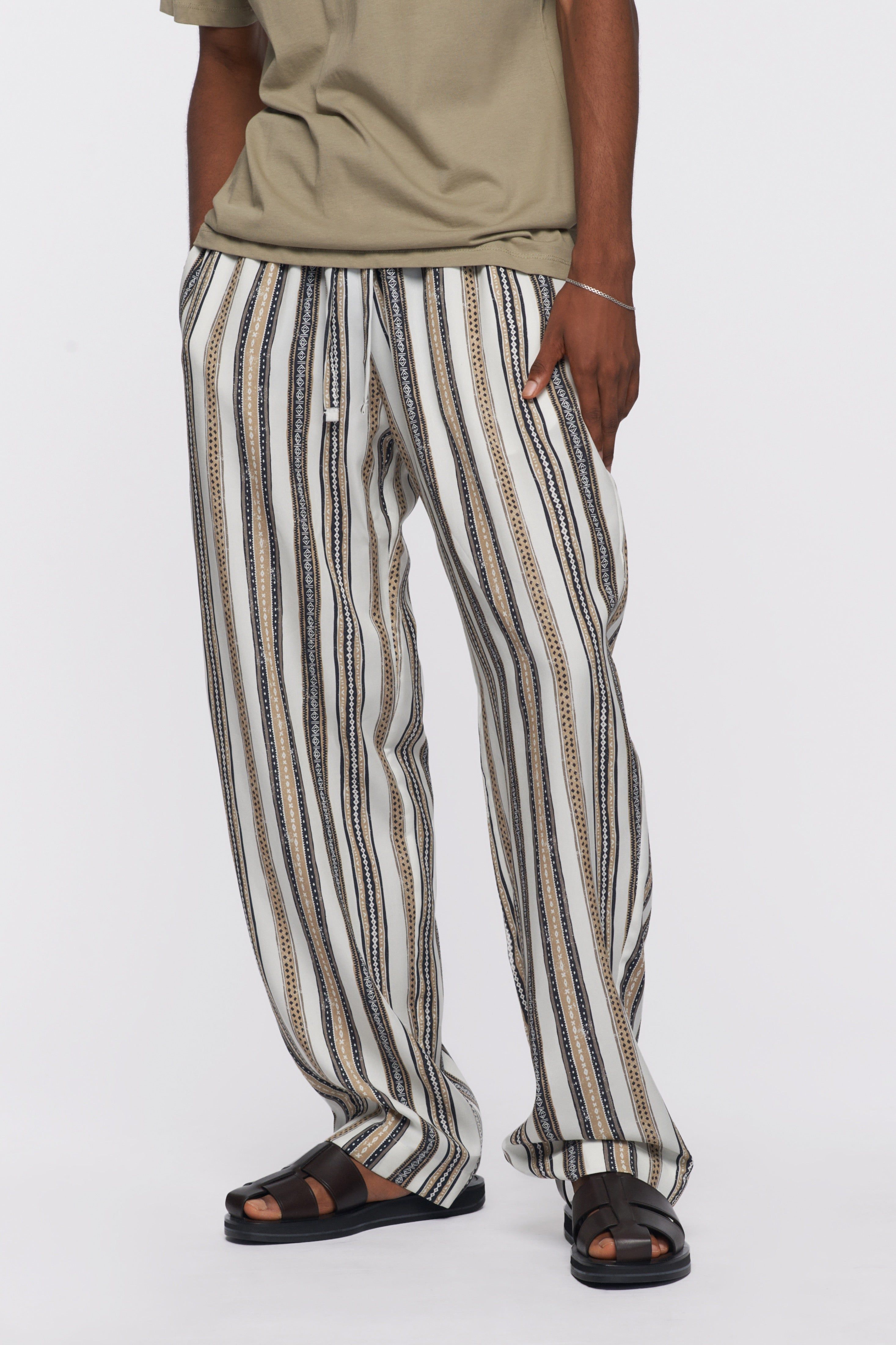 Unisex Pyjama Bottom in Algerian Stripe sold by Kotn product image thumbnail 3