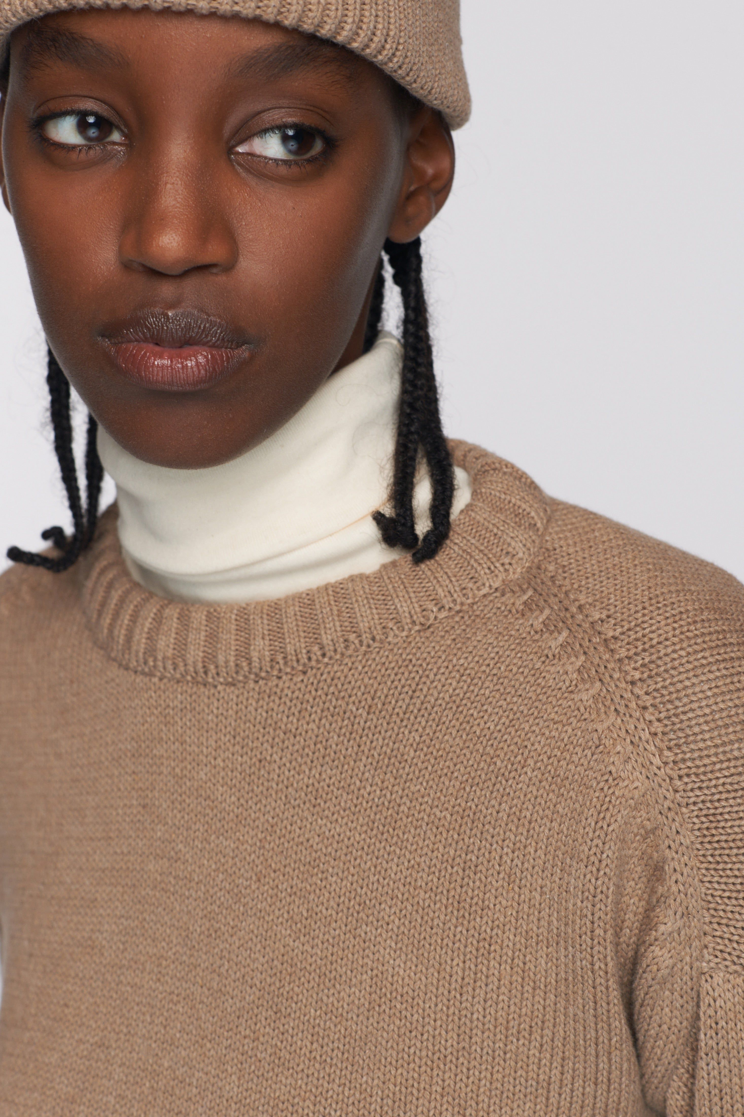 Women's Crew Sweater in Almond sold by Kotn product image thumbnail 4