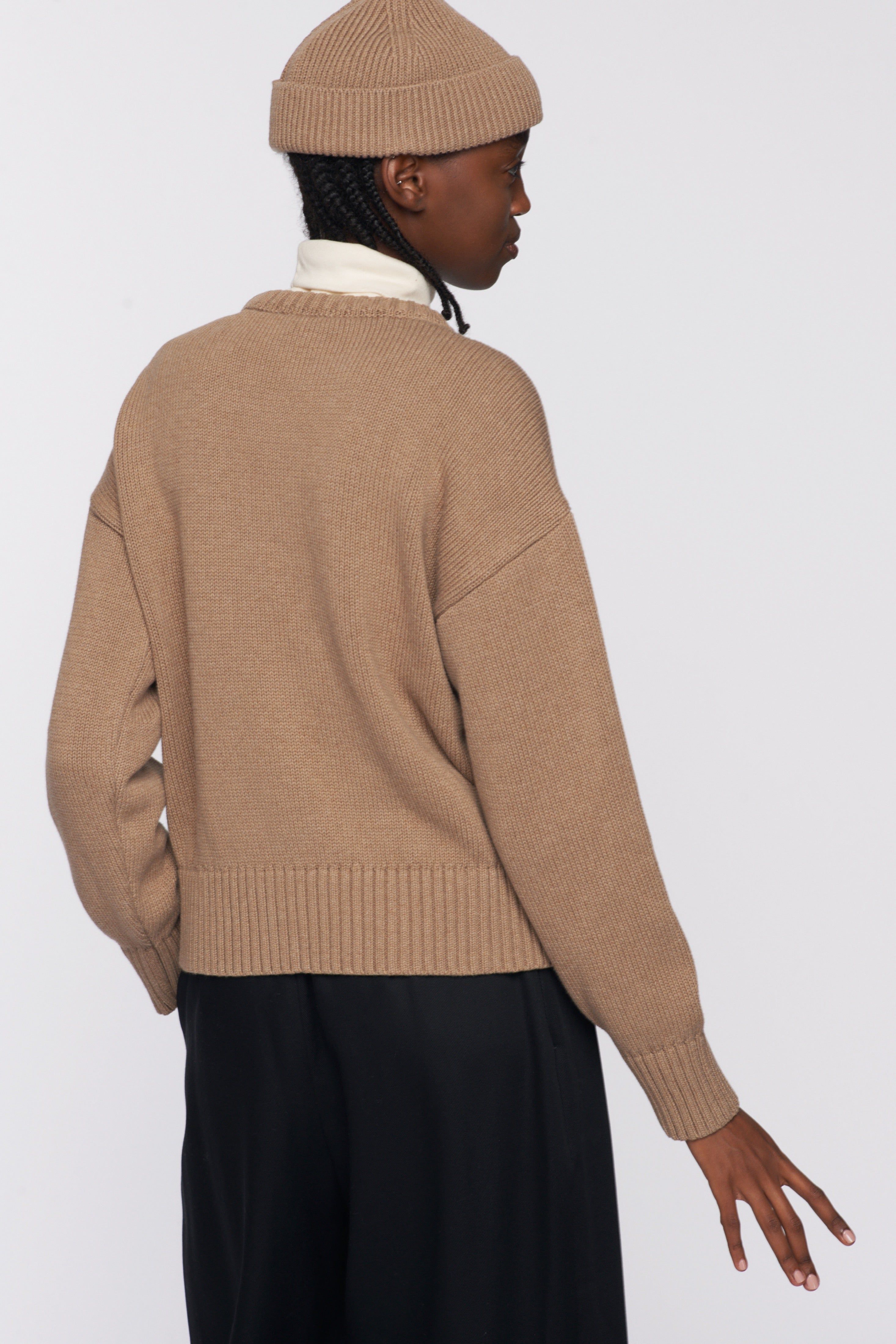 Women's Crew Sweater in Almond sold by Kotn product image thumbnail 3