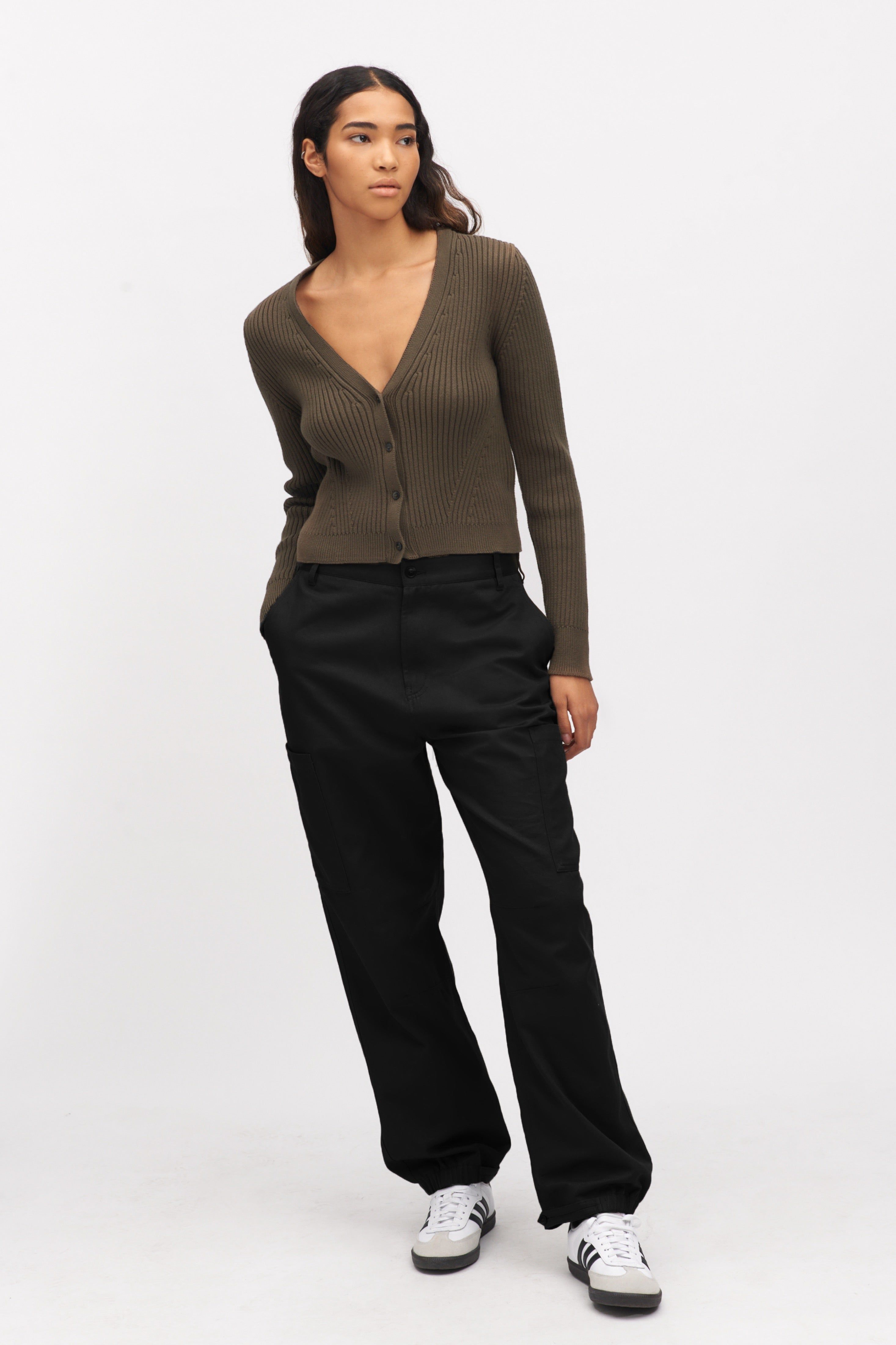 Unisex Cargo Pant in Black sold by Kotn