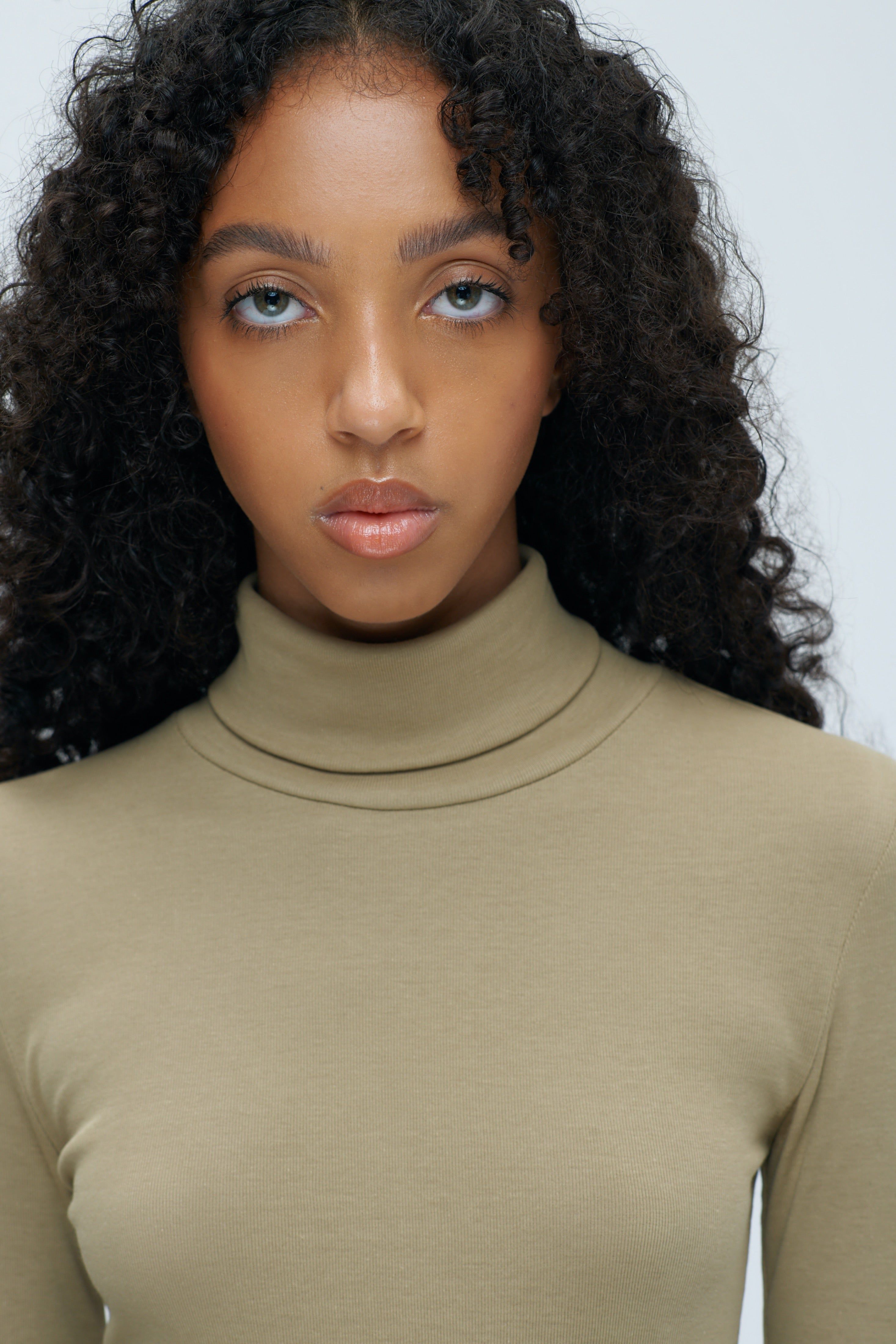 Fitted Turtleneck in Coriander sold by Kotn product image thumbnail 5