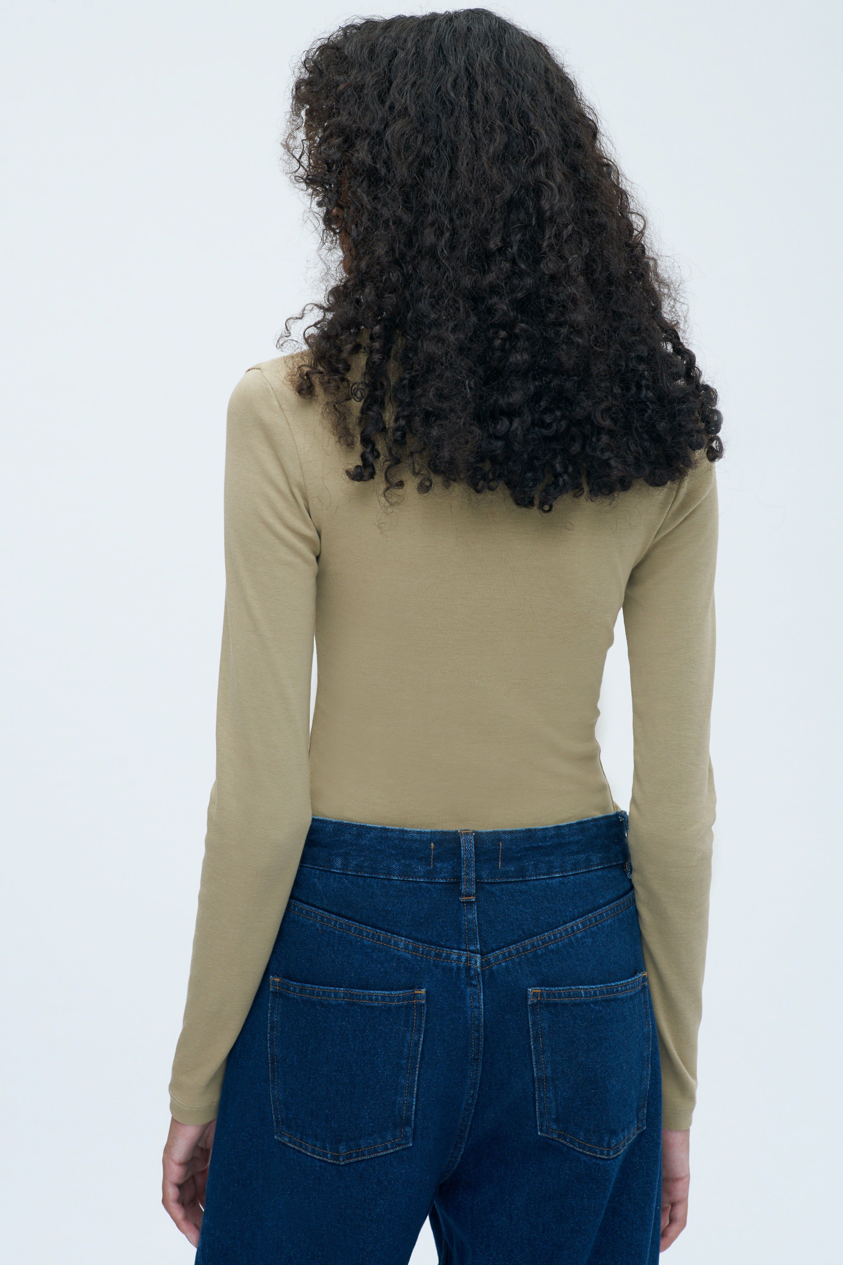 Fitted Turtleneck in Coriander sold by Kotn product image thumbnail 4