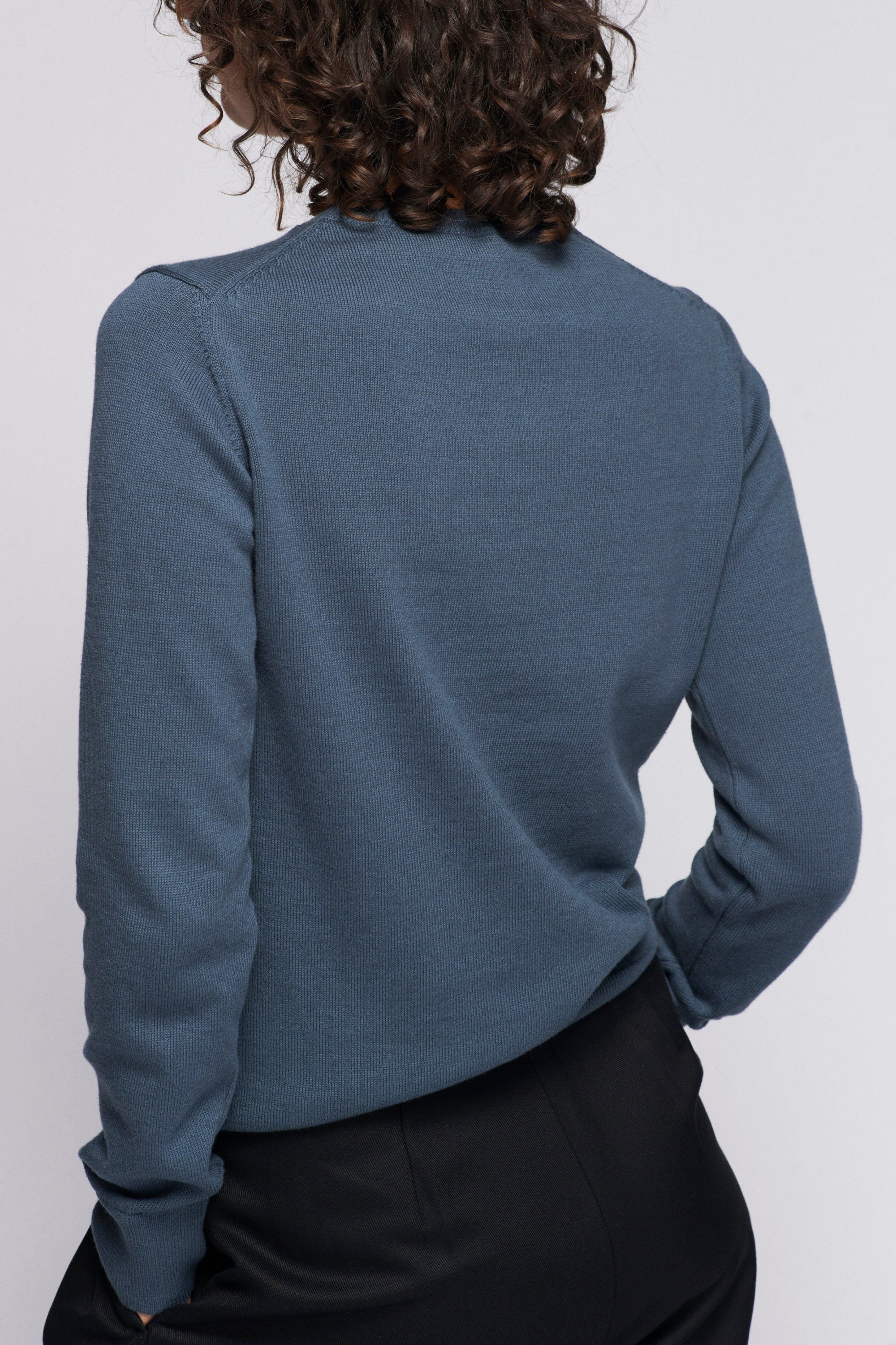 Women's Fine Knit Crewneck Sweater in Iron sold by Kotn product image thumbnail 3