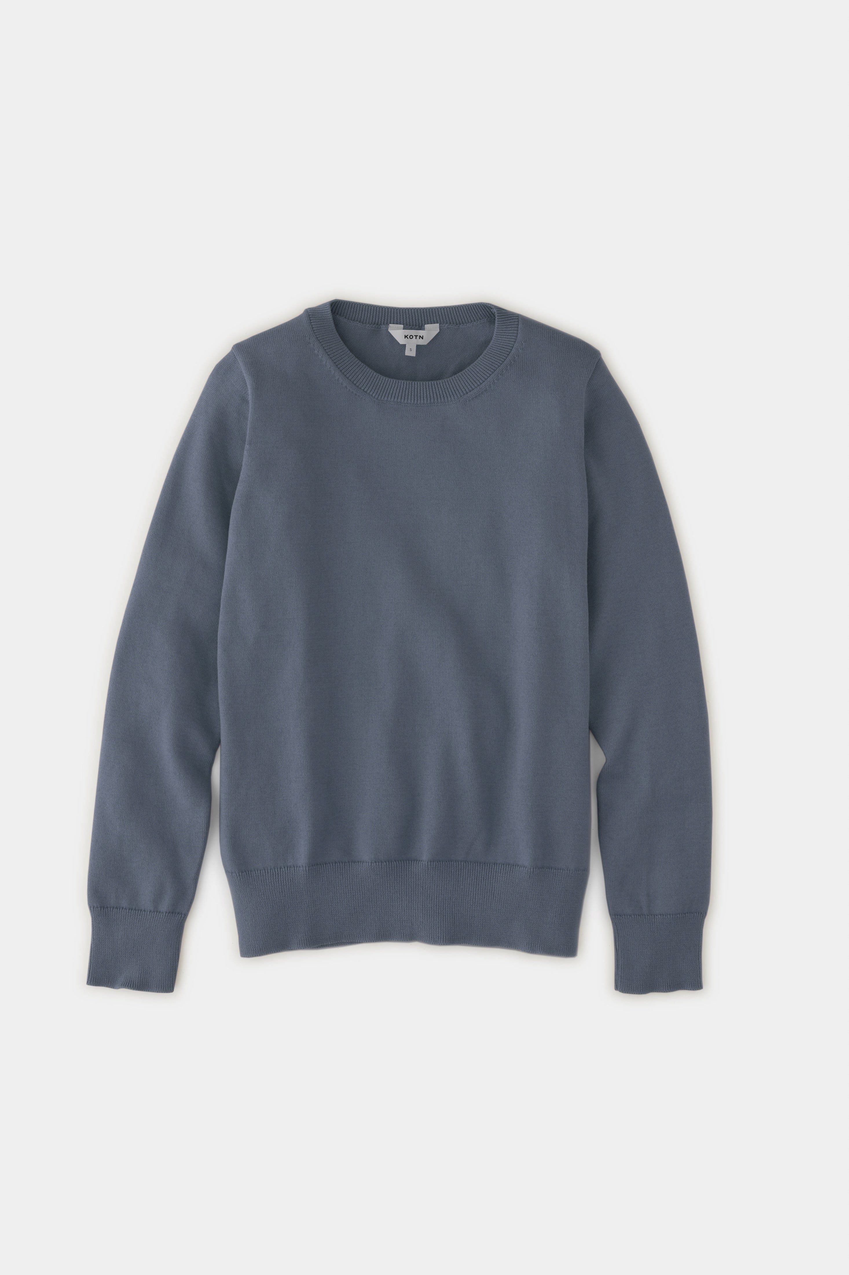 Women's Fine Knit Crewneck Sweater in Iron sold by Kotn product image thumbnail 5