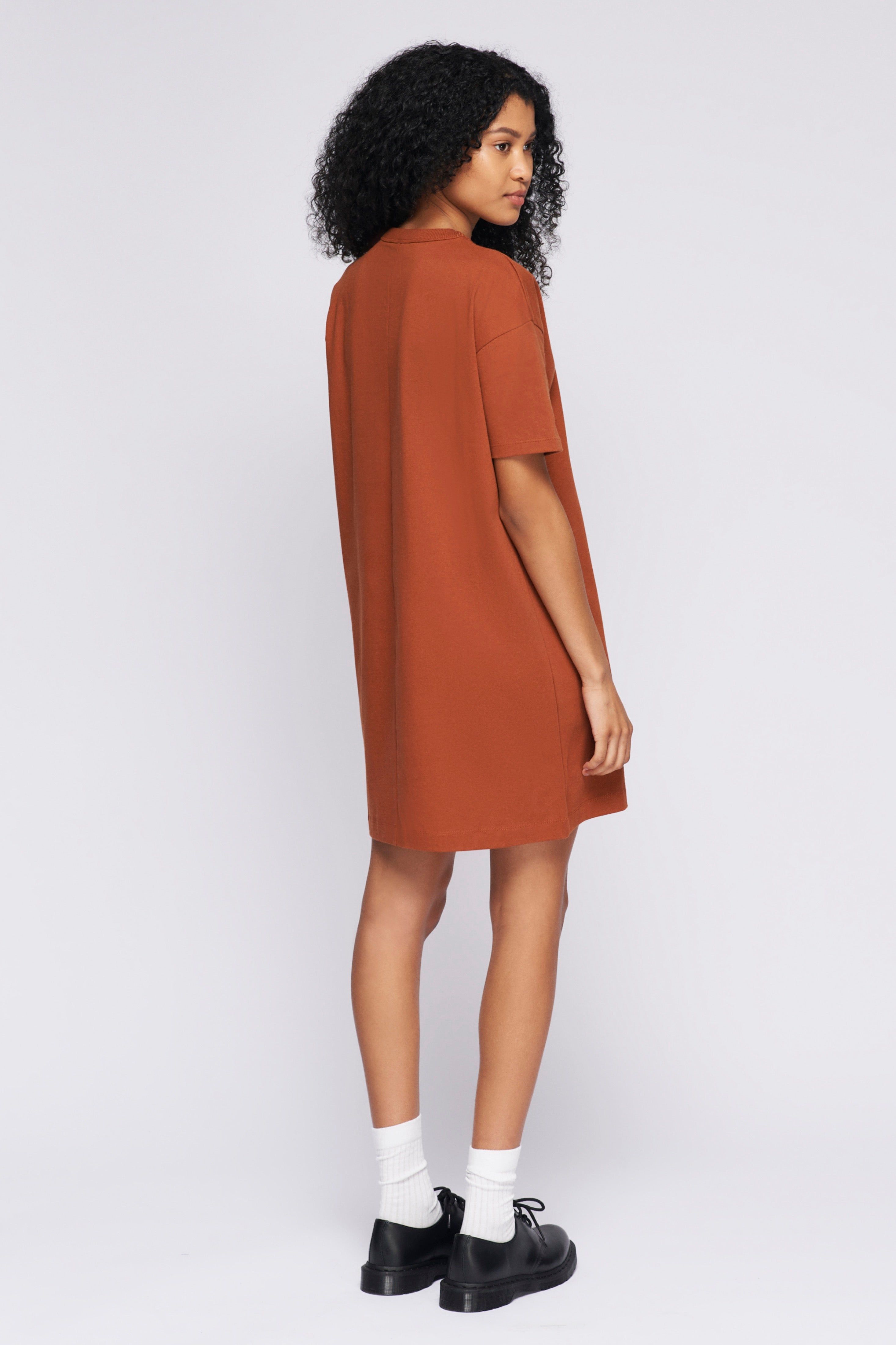 Women's T-Shirt Dress in Terracotta sold by Kotn product image thumbnail 2