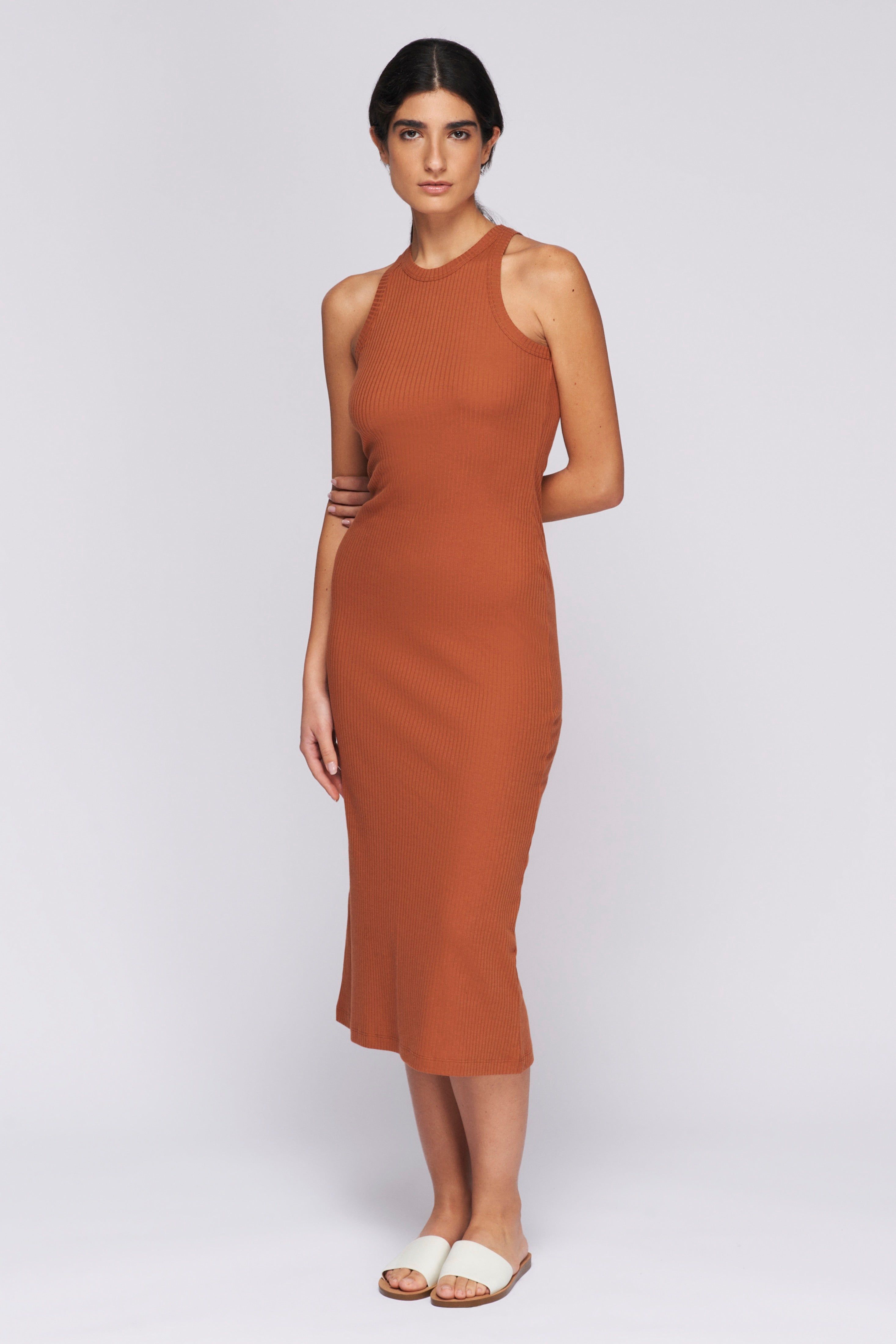 Women's 90s Tank Dress in Terracotta sold by Kotn