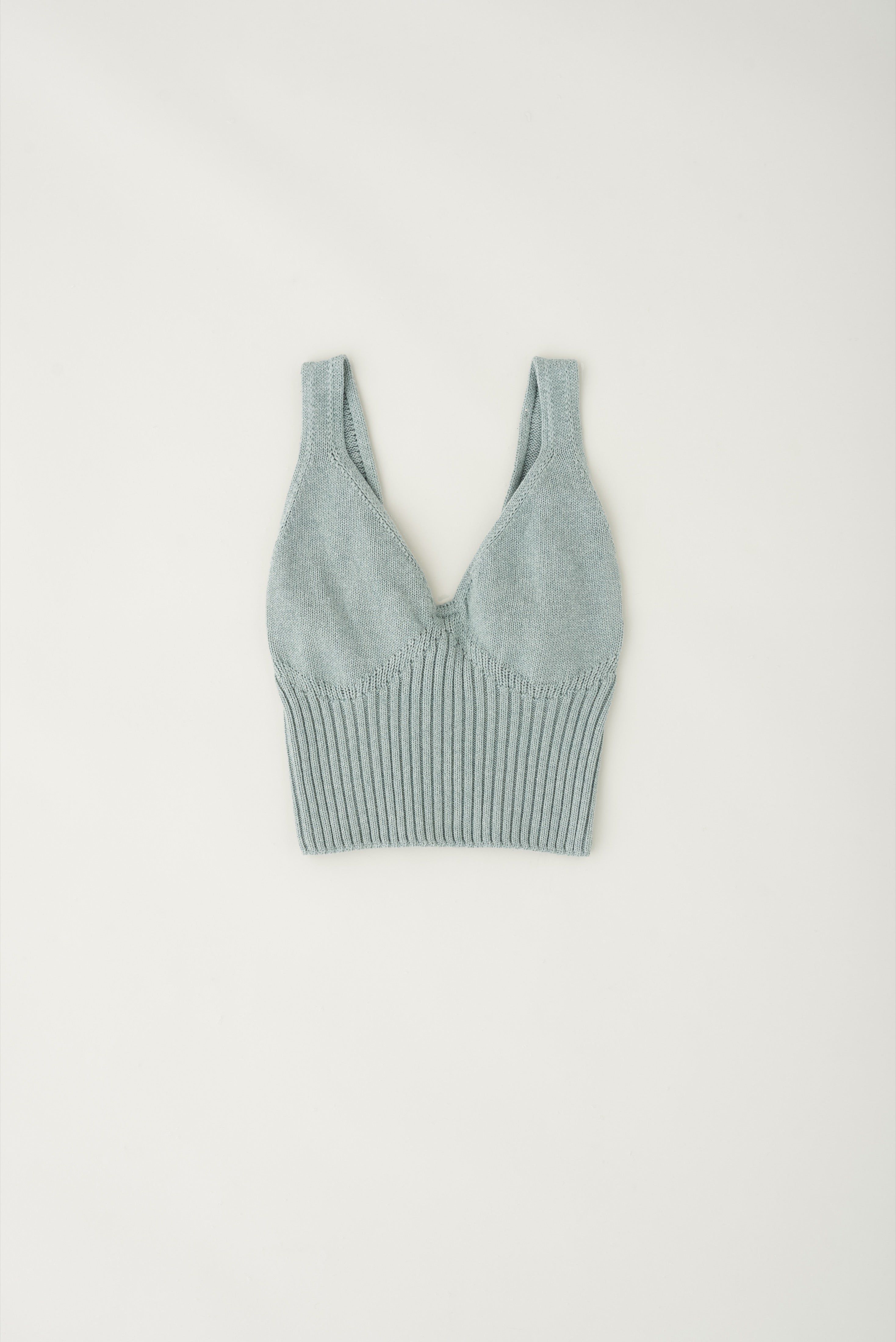 Women's Knit Crop Tank in Spruce sold by Kotn product image thumbnail 5