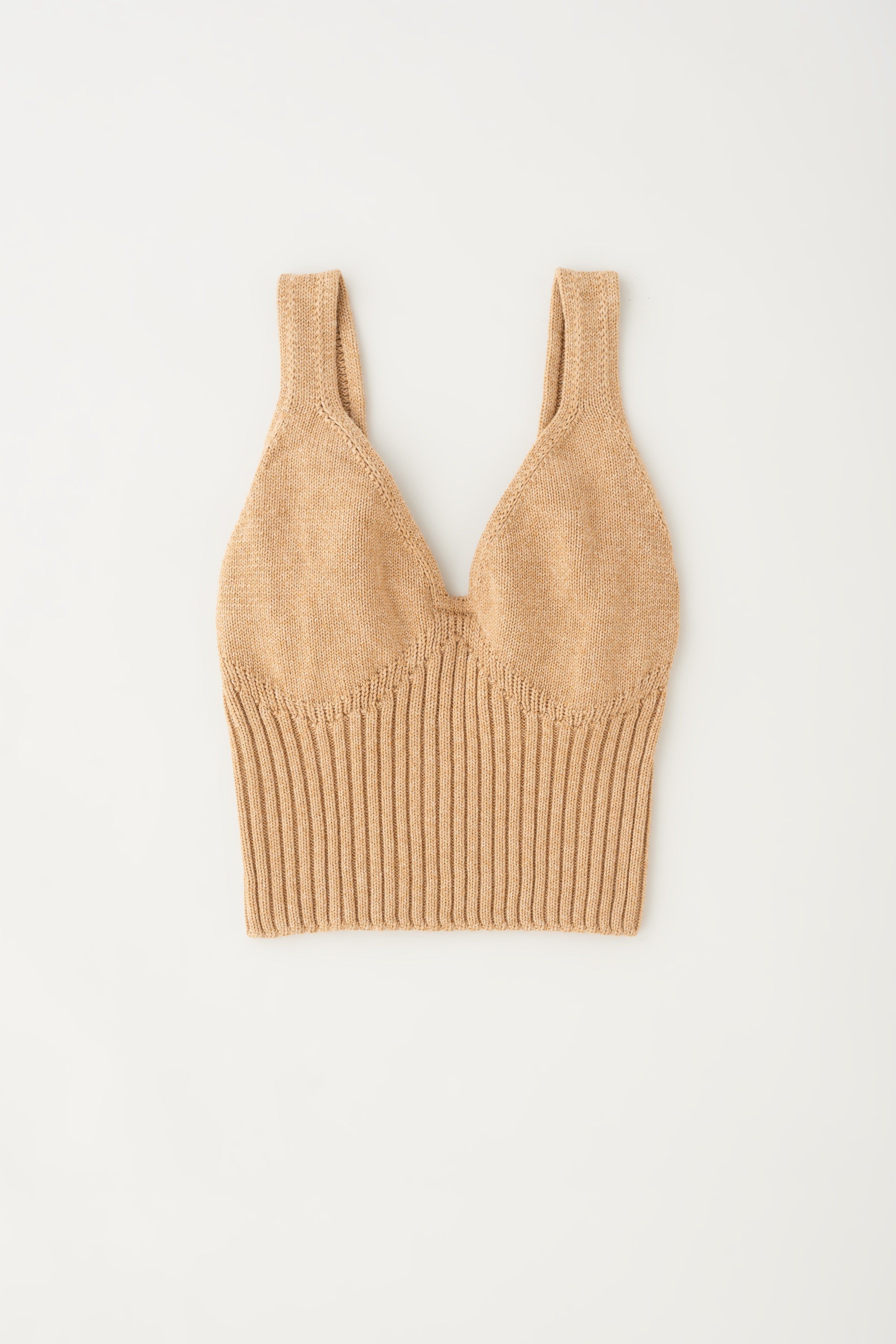 Women's Knit Crop Tank in Caramel sold by Kotn product image thumbnail 5