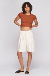 Women's Plaza Shorts in Alabaster sold by Kotn