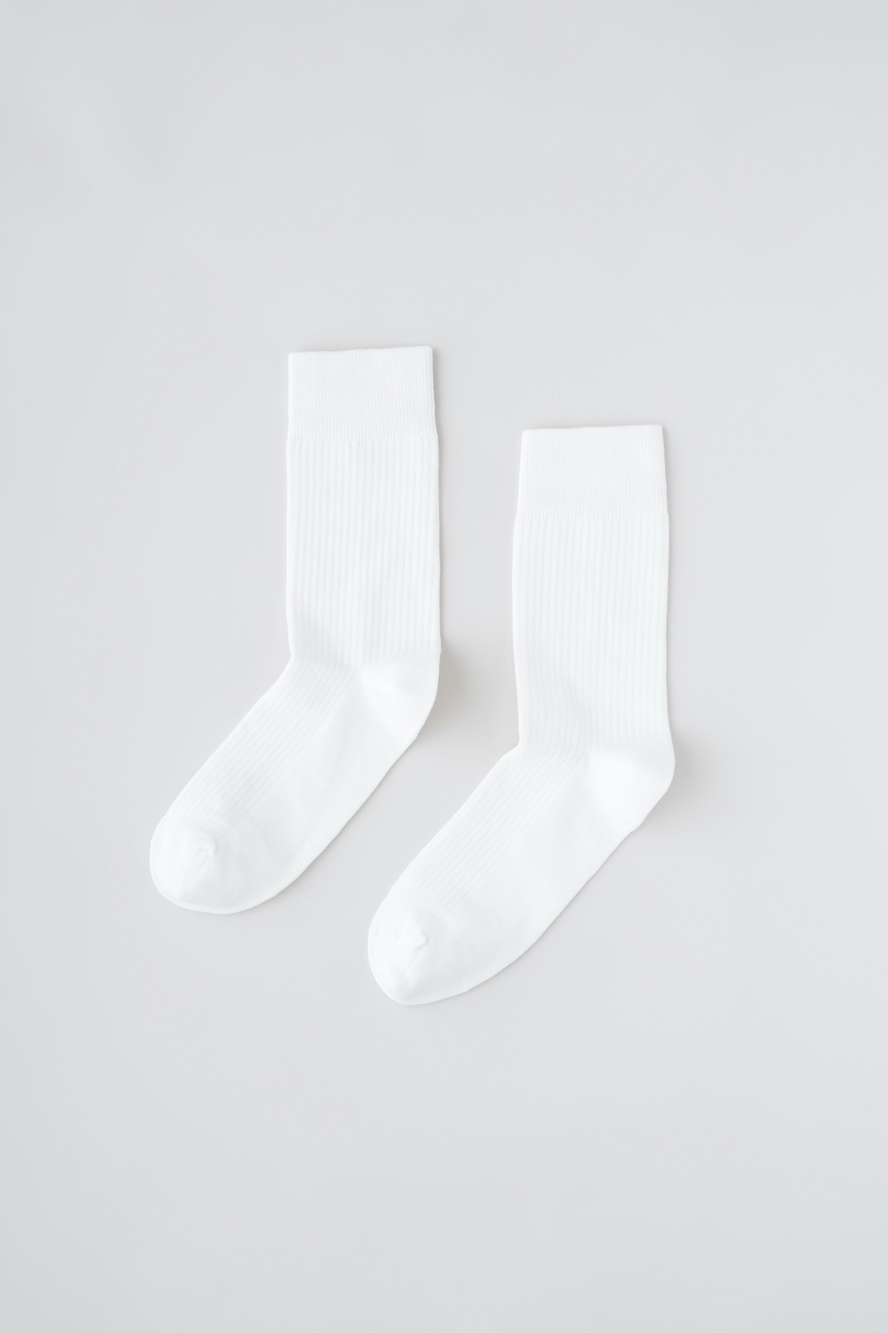 Rib Socks in White sold by Kotn