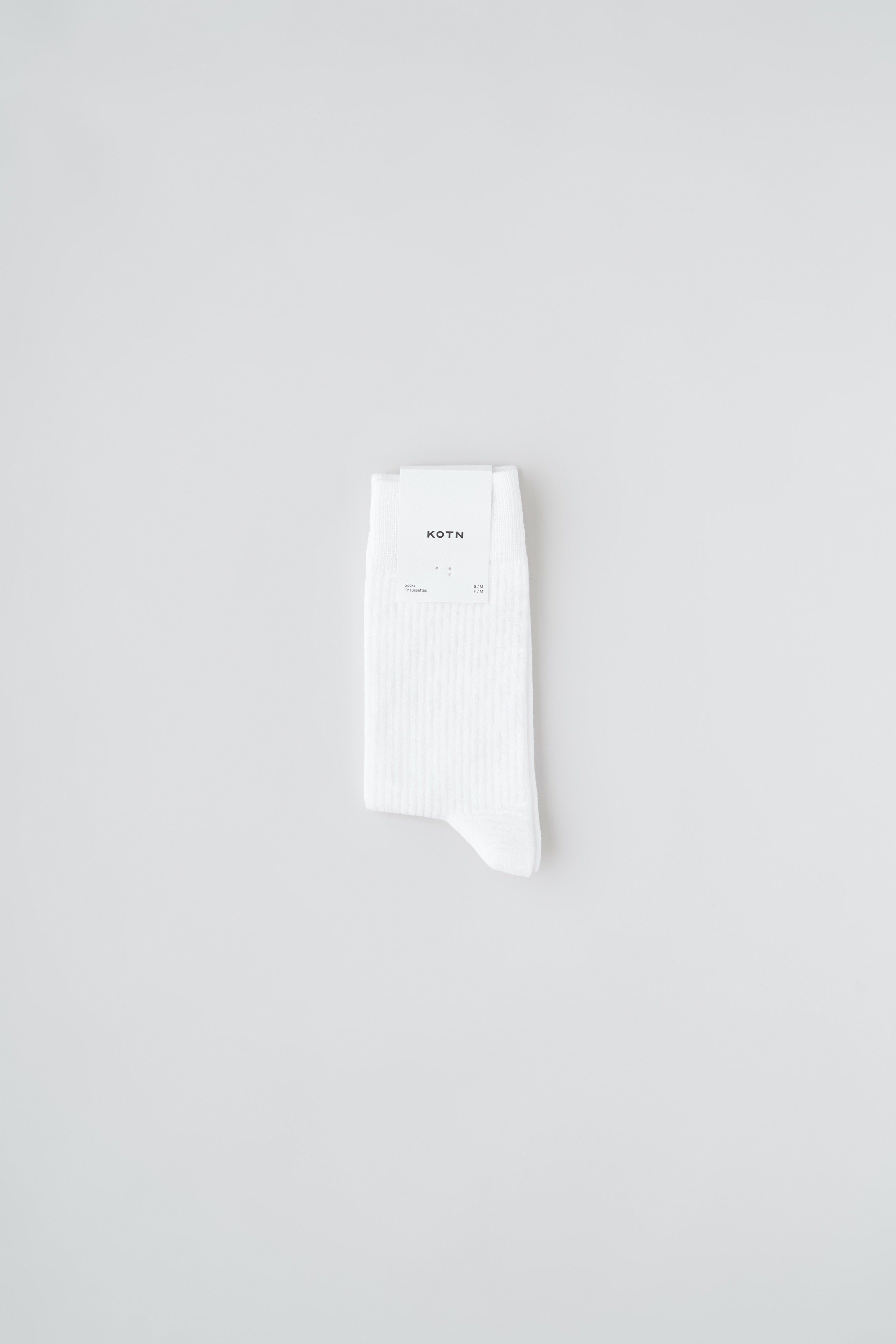 Rib Socks in White sold by Kotn product image thumbnail 4