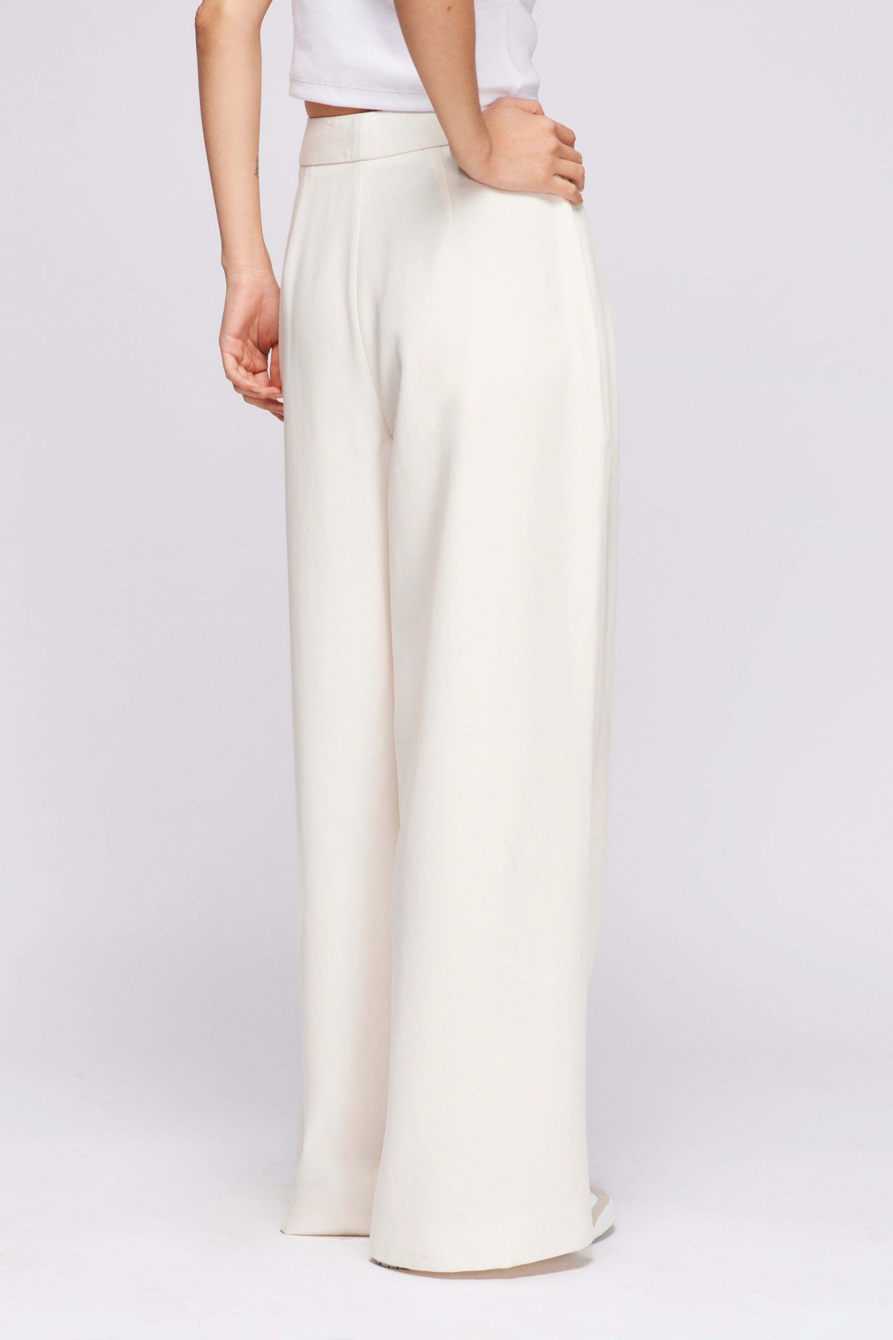 Women's Plaza Trouser in Alabaster sold by Kotn product image thumbnail 3