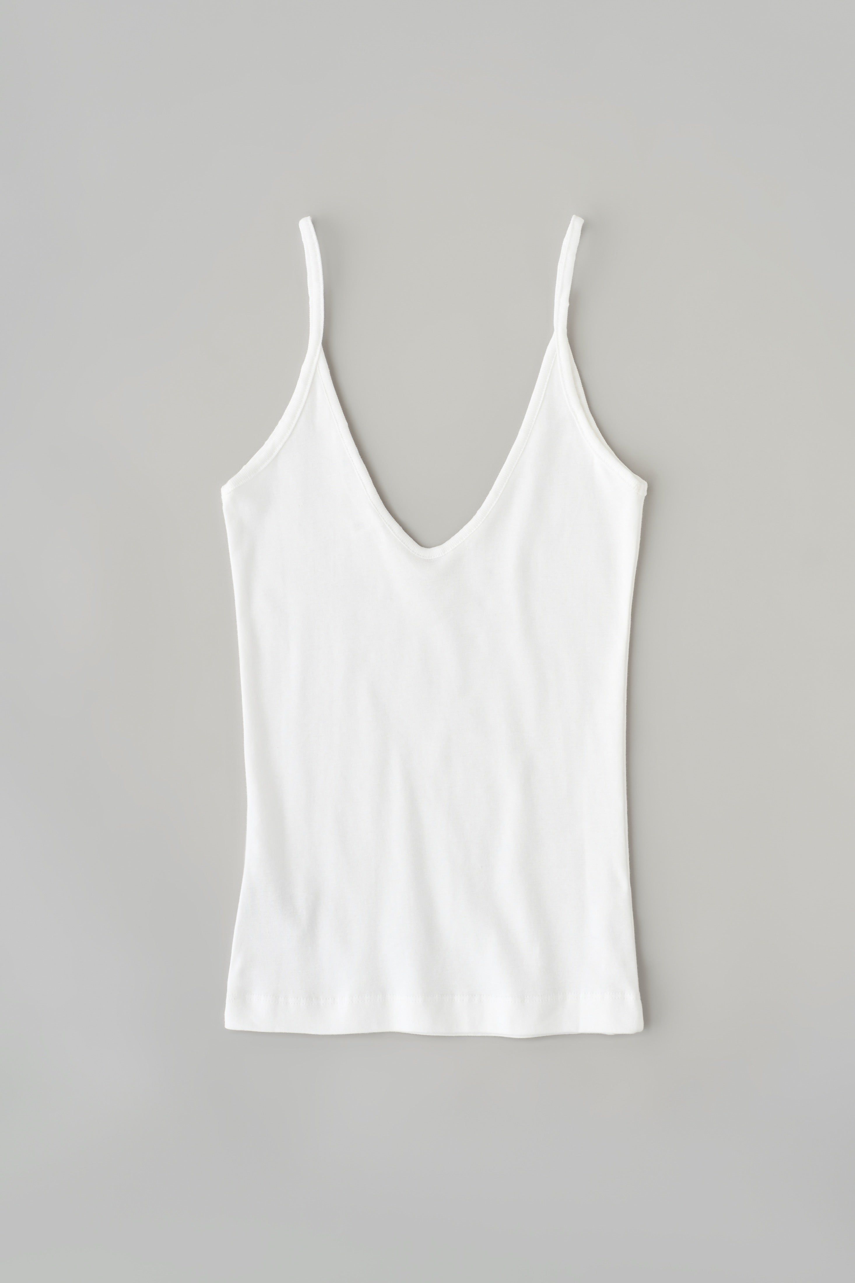 Women's V-neck Tank in White sold by Kotn product image thumbnail 5