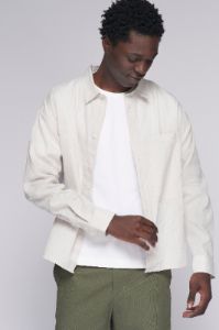 Unisex Cairo Linen Shirt in Natural sold by Kotn