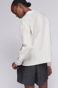 Unisex Cairo Linen Shirt in Natural sold by Kotn