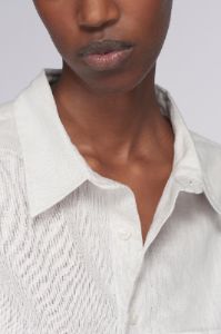 Unisex Cairo Linen Shirt in Natural sold by Kotn