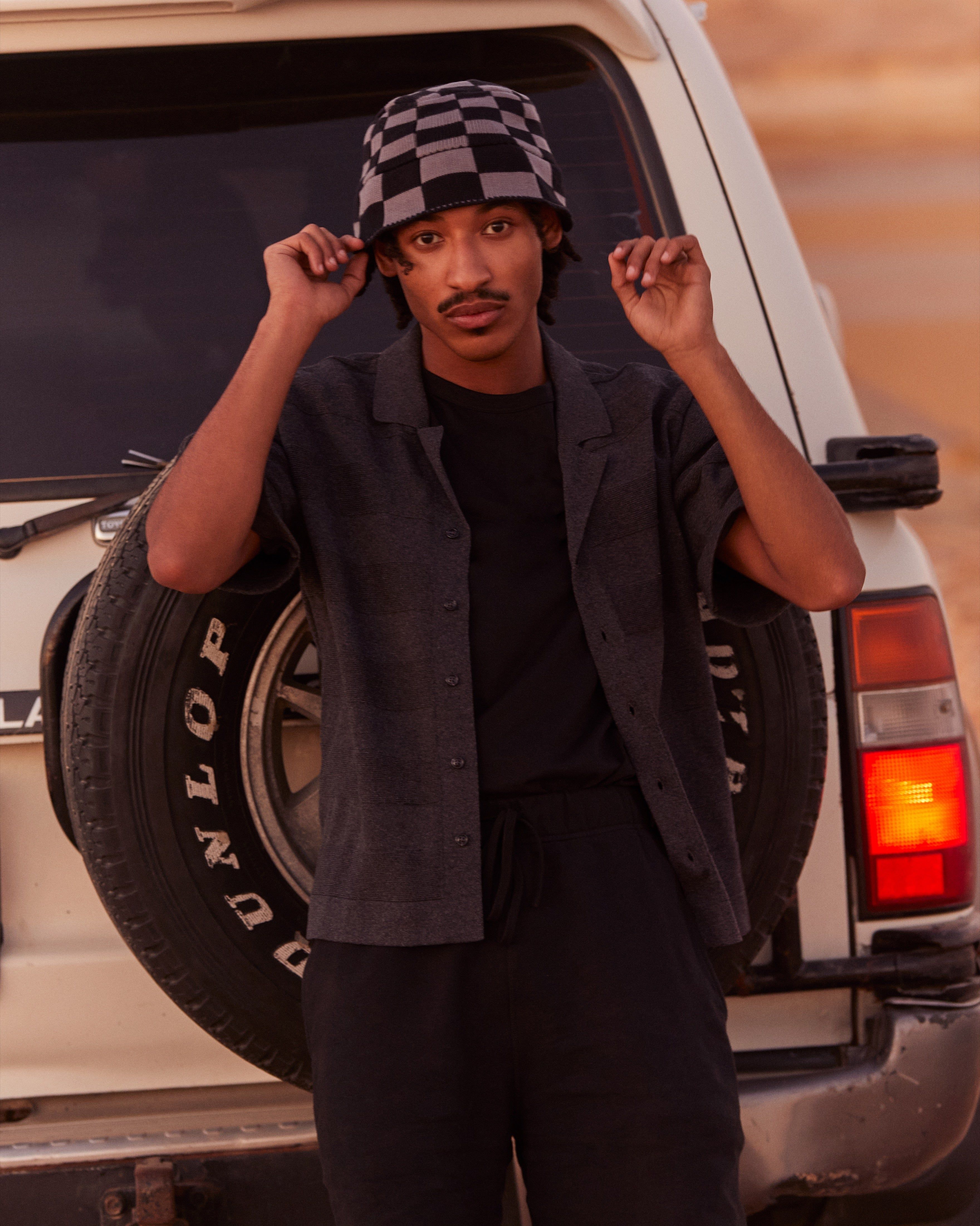 Men's Fine Knit Shirt in Charcoal Melange sold by Kotn product image thumbnail 2