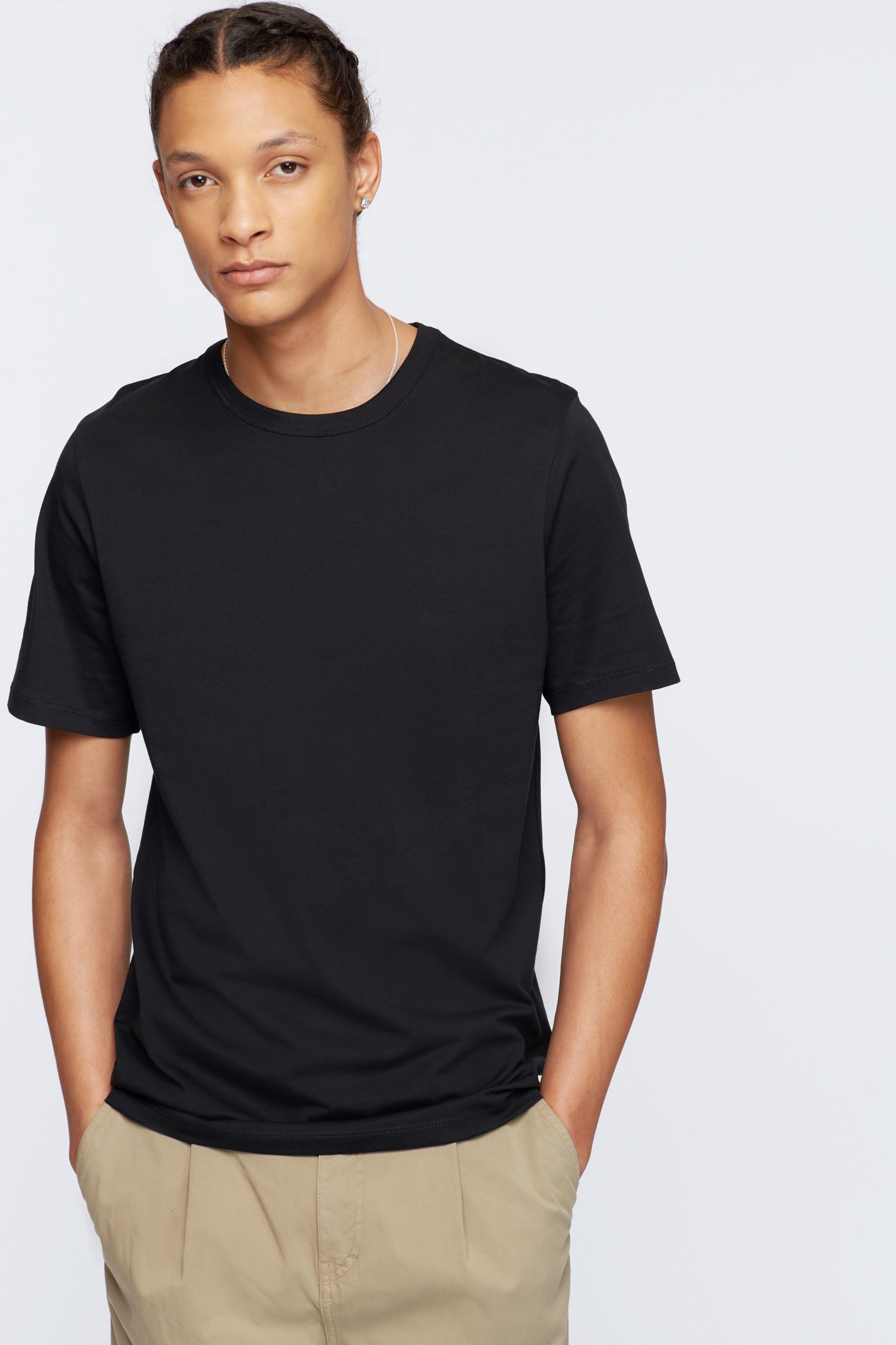 Men's Long Essential Crew in Black sold by Kotn product image thumbnail 2