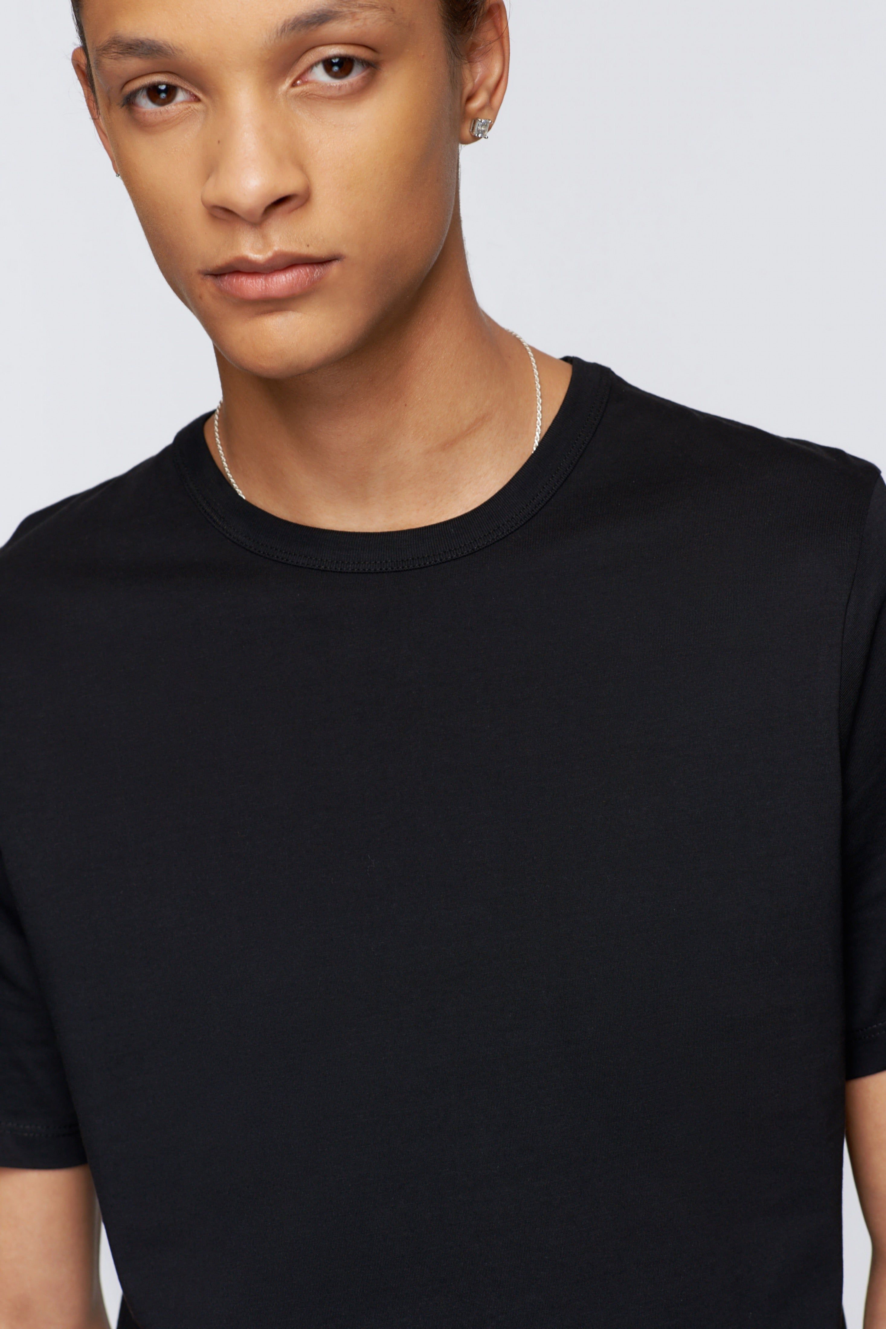 Men's Long Essential Crew in Black sold by Kotn product image thumbnail 4