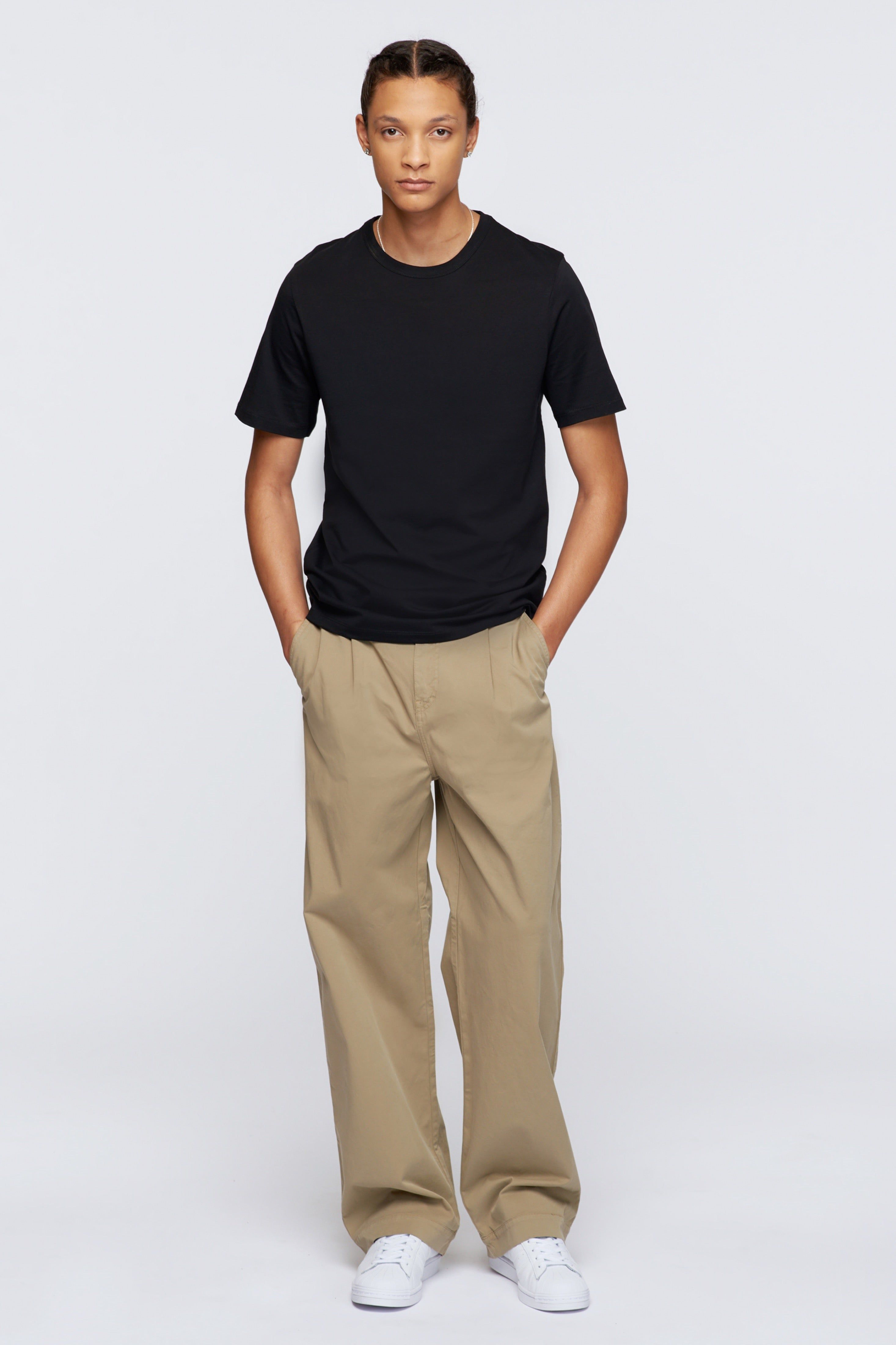 Men's Long Essential Crew in Black sold by Kotn