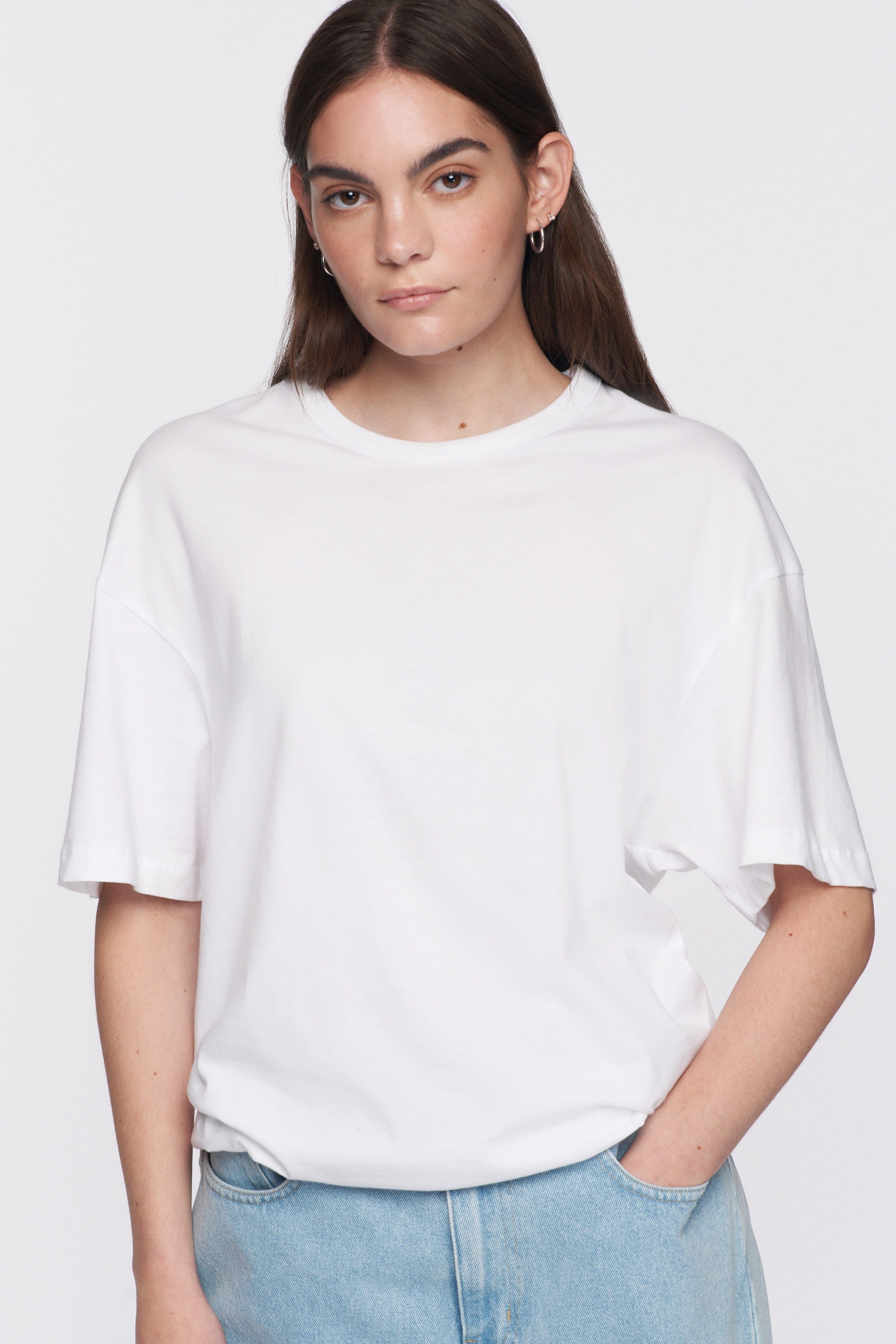 Women's Relaxed Crew in White sold by Kotn product image thumbnail 2
