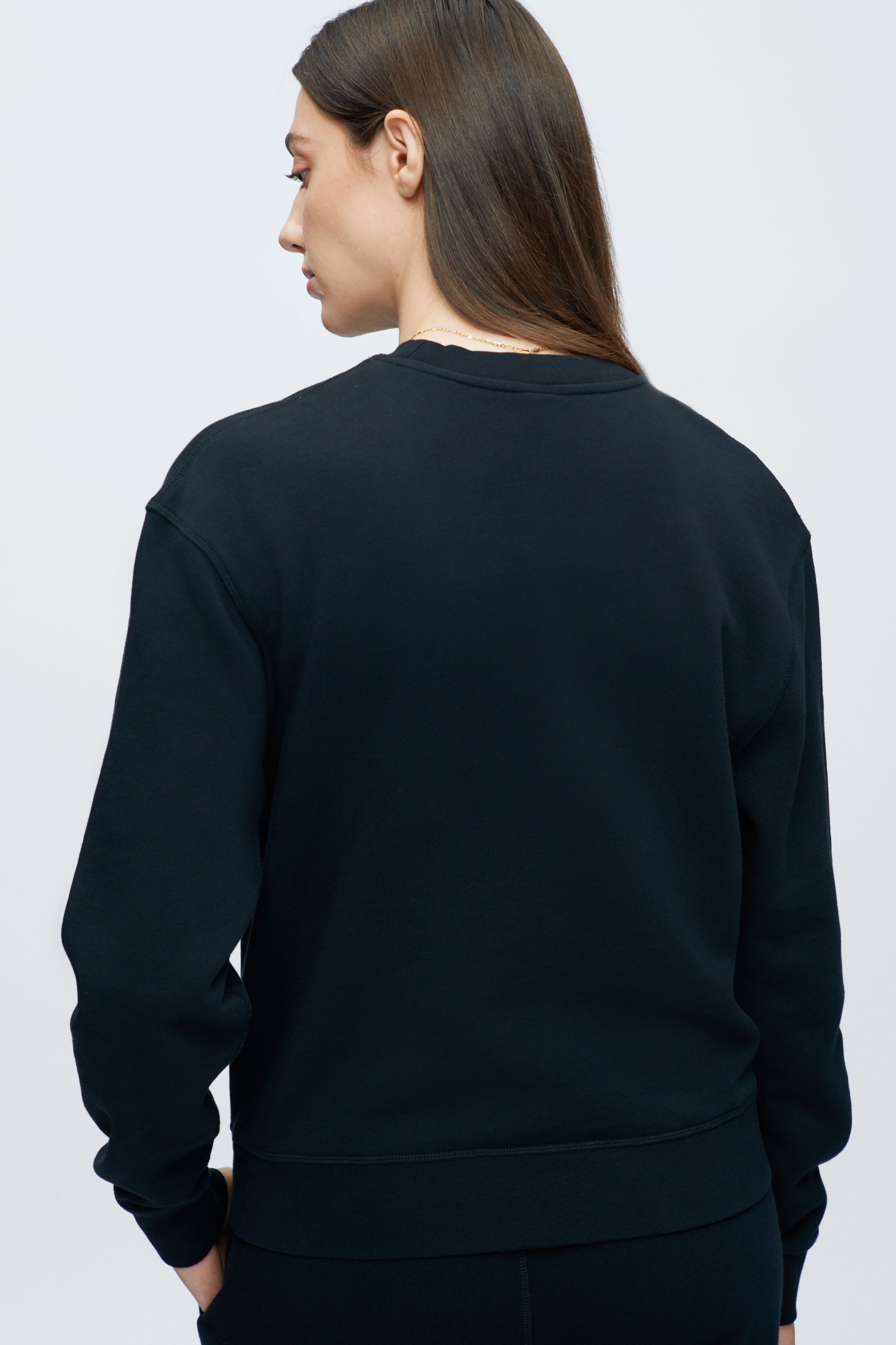 Women's Logo Sweatshirt in Black sold by Kotn product image thumbnail 4