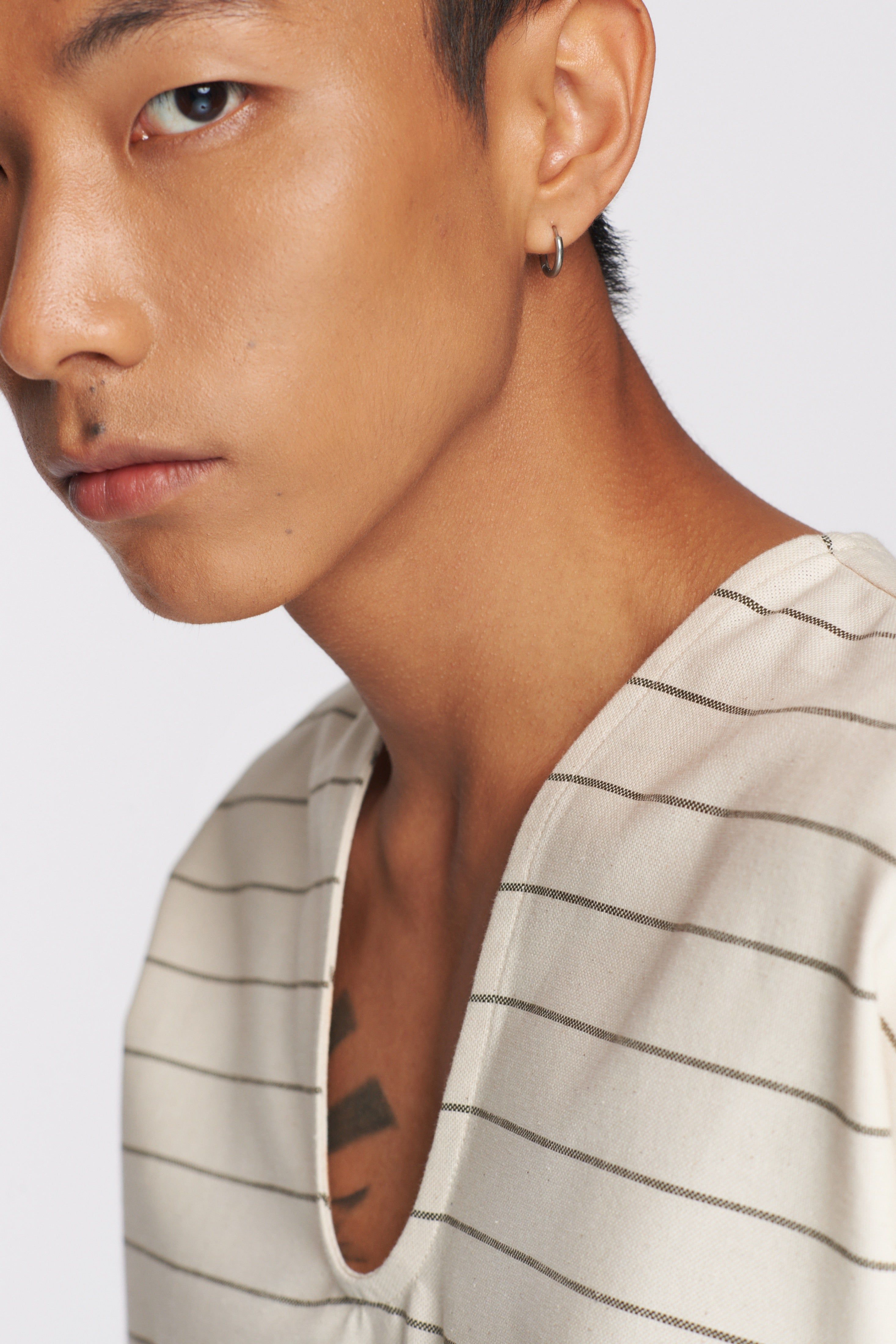 Unisex Woven Top in Taupe Stripe sold by Kotn product image thumbnail 7