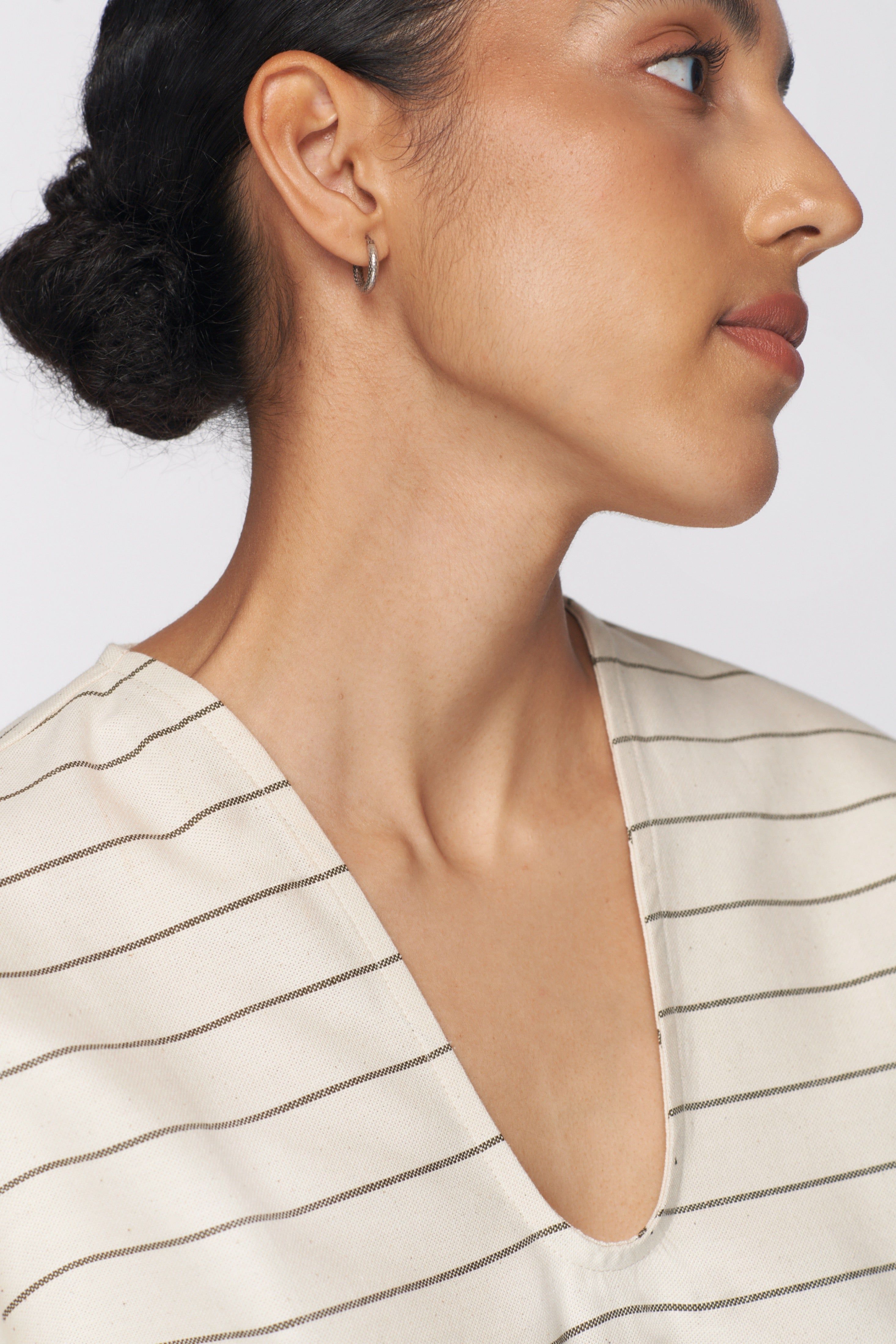 Unisex Woven Top in Taupe Stripe sold by Kotn product image thumbnail 8