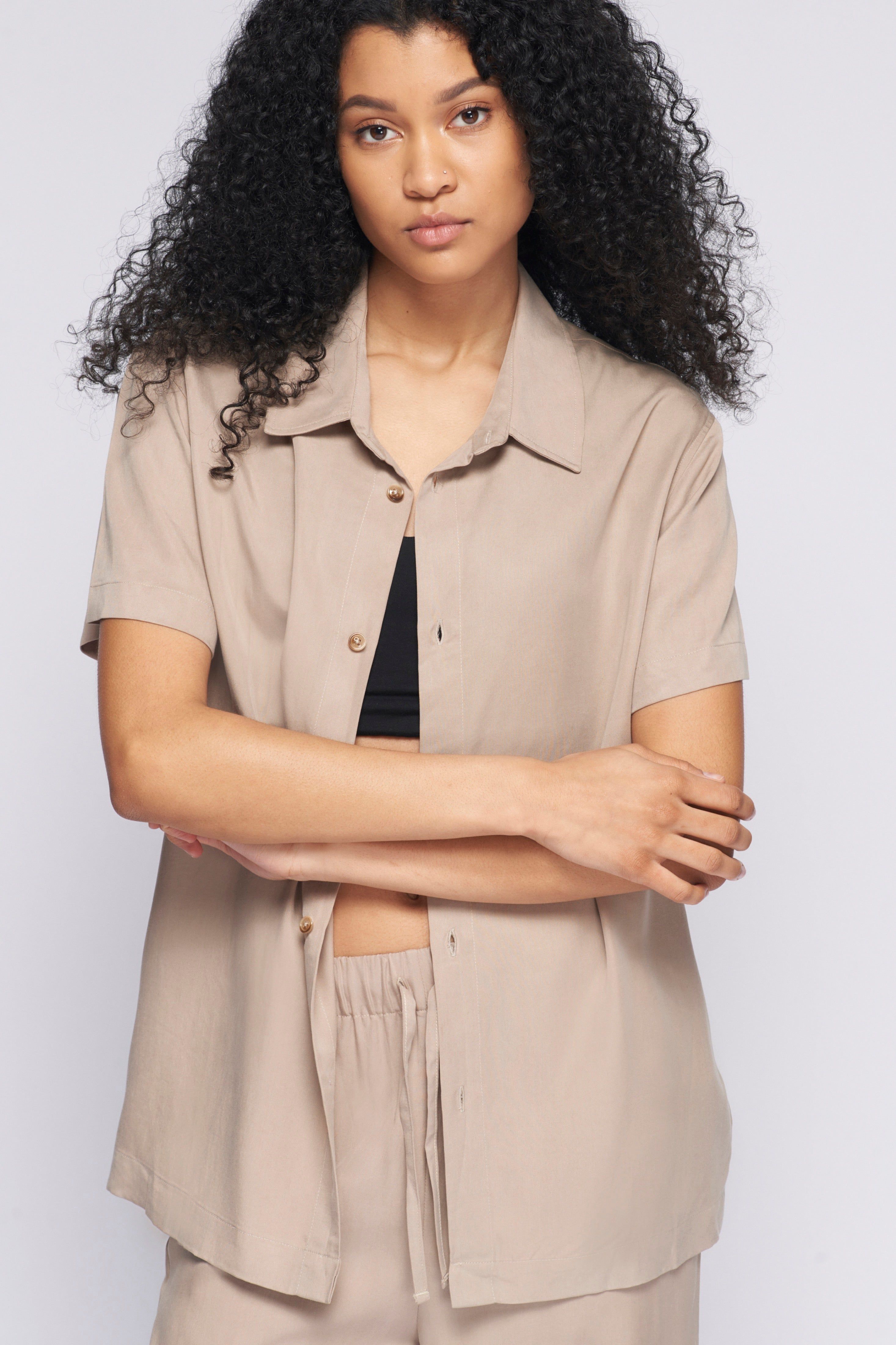 Unisex Flow Top in Tan sold by Kotn product image thumbnail 3