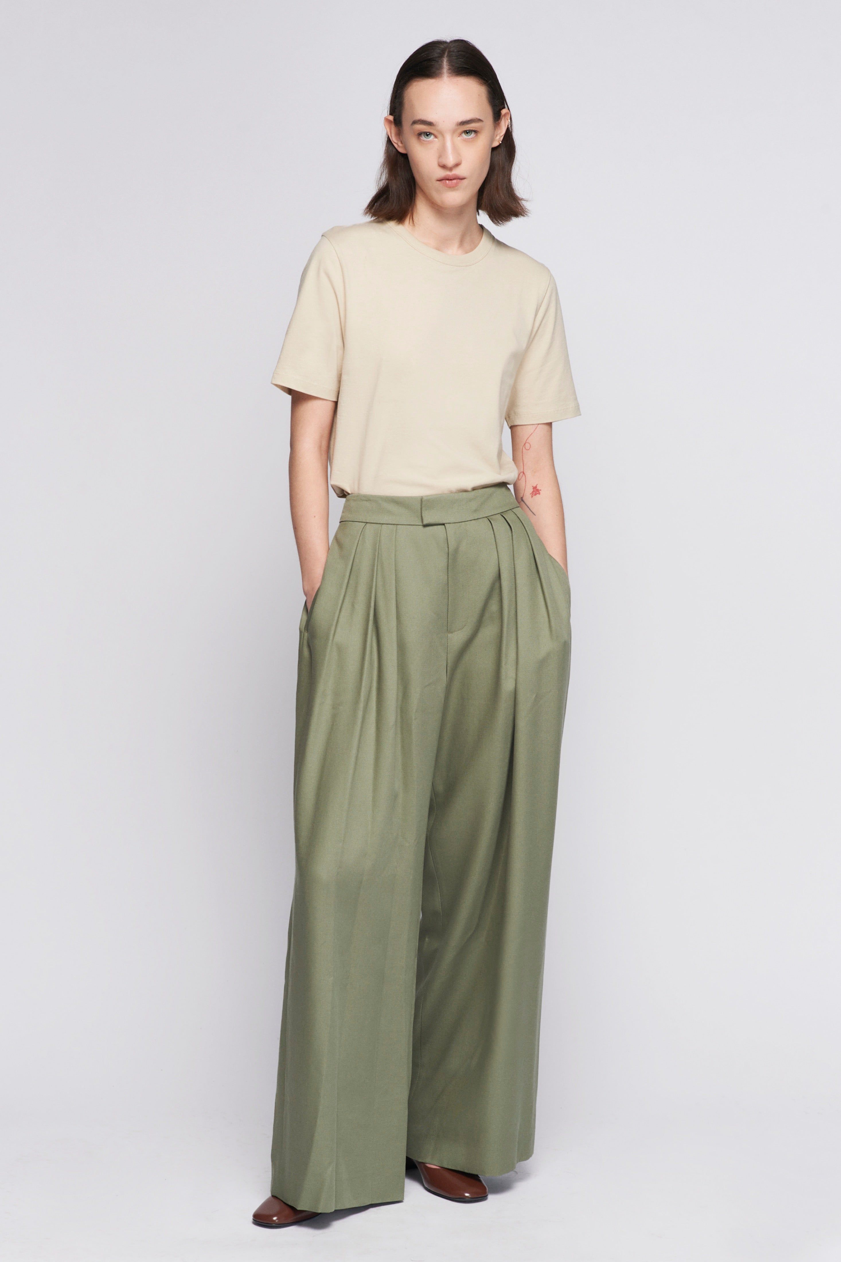 Women's Easy Crew in White Sand sold by Kotn