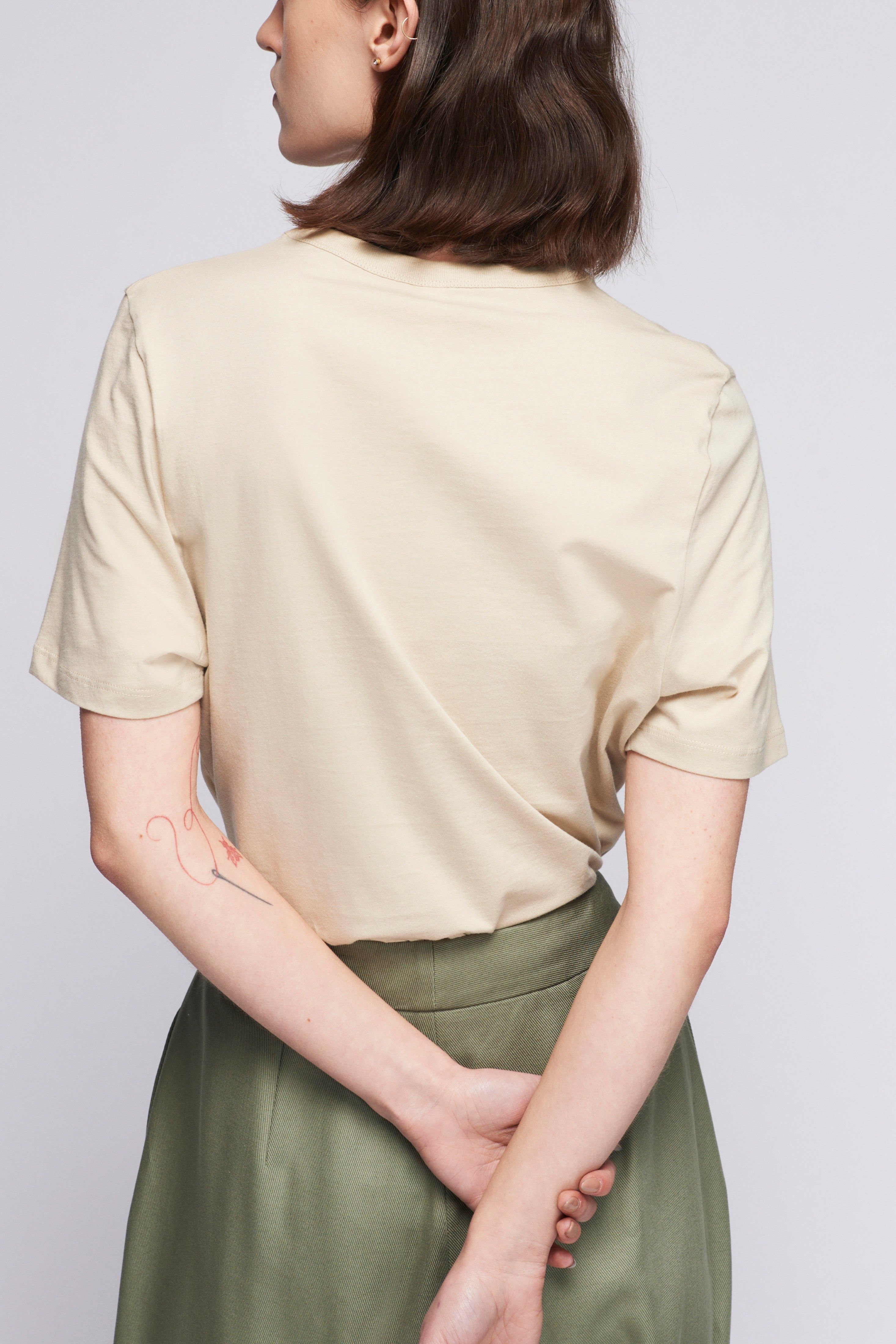 Women's Easy Crew in White Sand sold by Kotn product image thumbnail 3