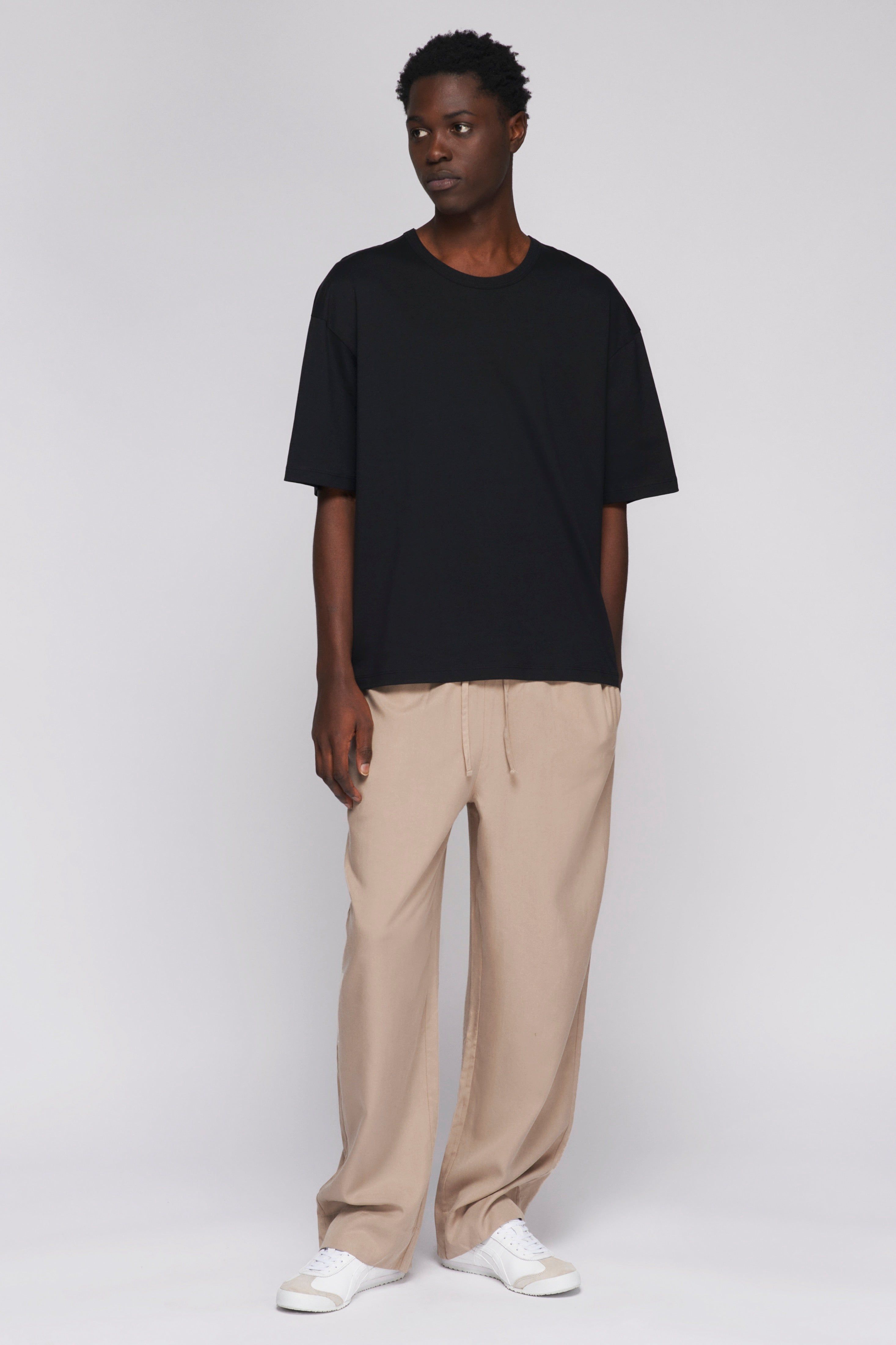 Men's Relaxed Crew in Black sold by Kotn